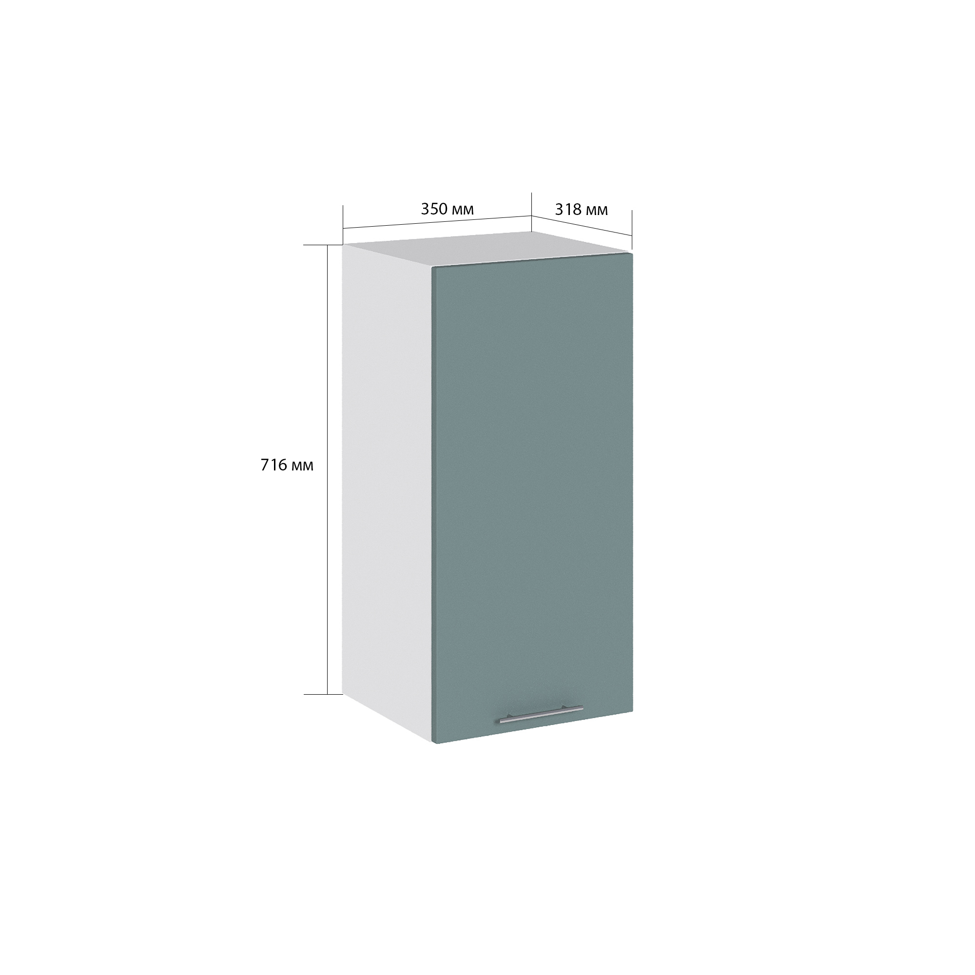 Изображение товара Навесной шкаф Валерия из ЛДСП с МДФ фасадом 35x71.6x31.8 см кухня Россия