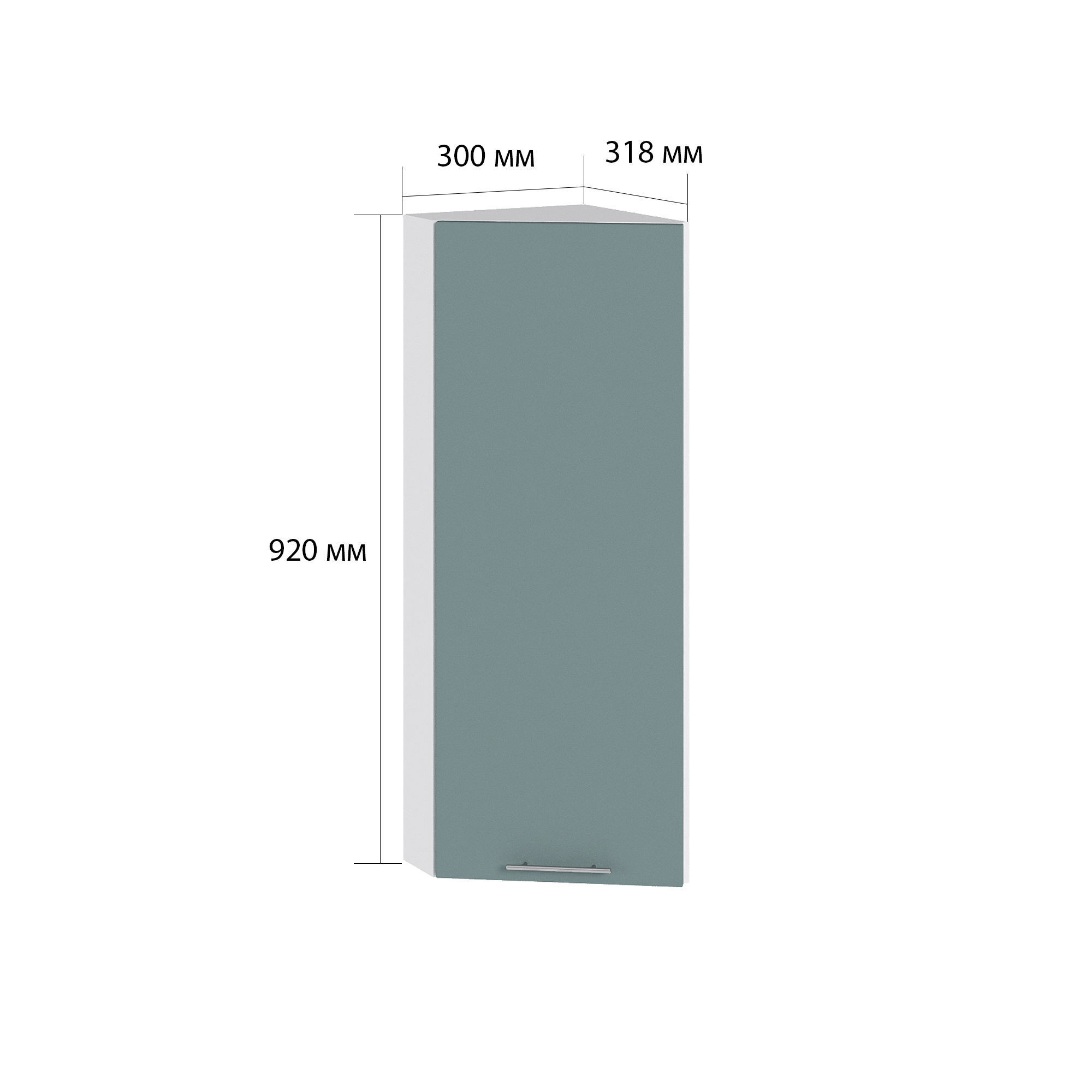 Изображение товара Навесной шкаф торцевой Валерия 30x92x31.8 см ЛДСП фасад МДФ с ПВХ