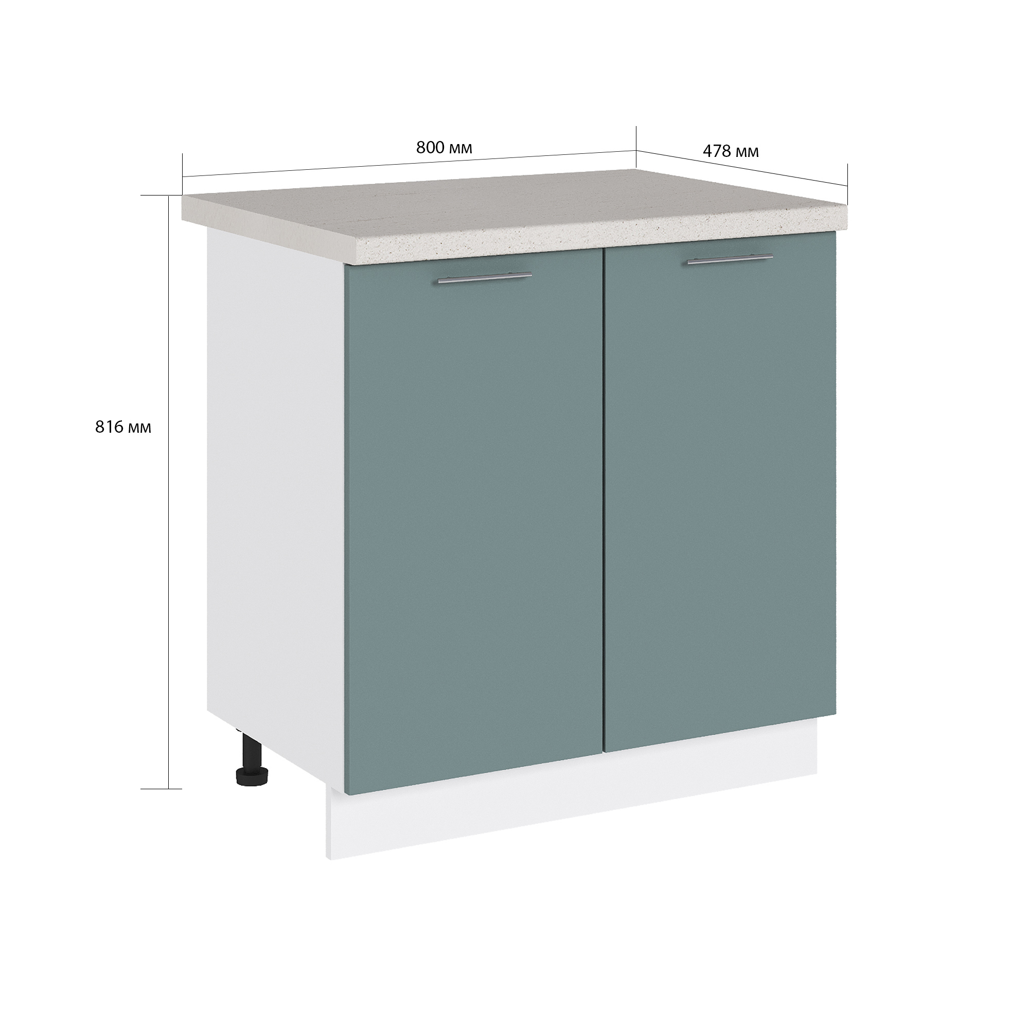 Изображение товара Напольный шкаф Сурская мебель Валерия 80x81.6x47.8 см ЛДСП цвет лагуна софт