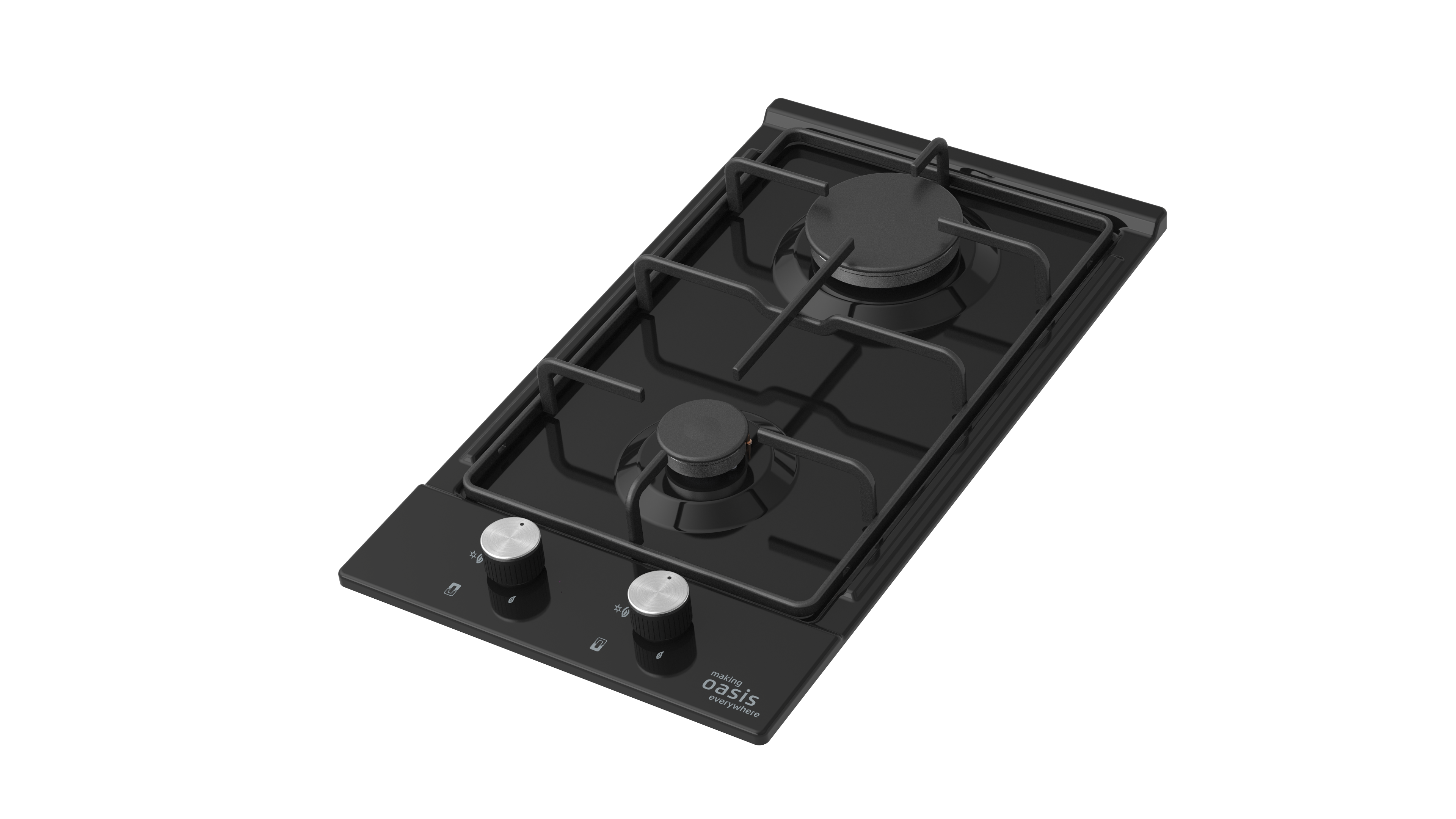 Изображение товара Газовая варочная панель Oasis P-MEBGD 29 см 2 конфорки черный