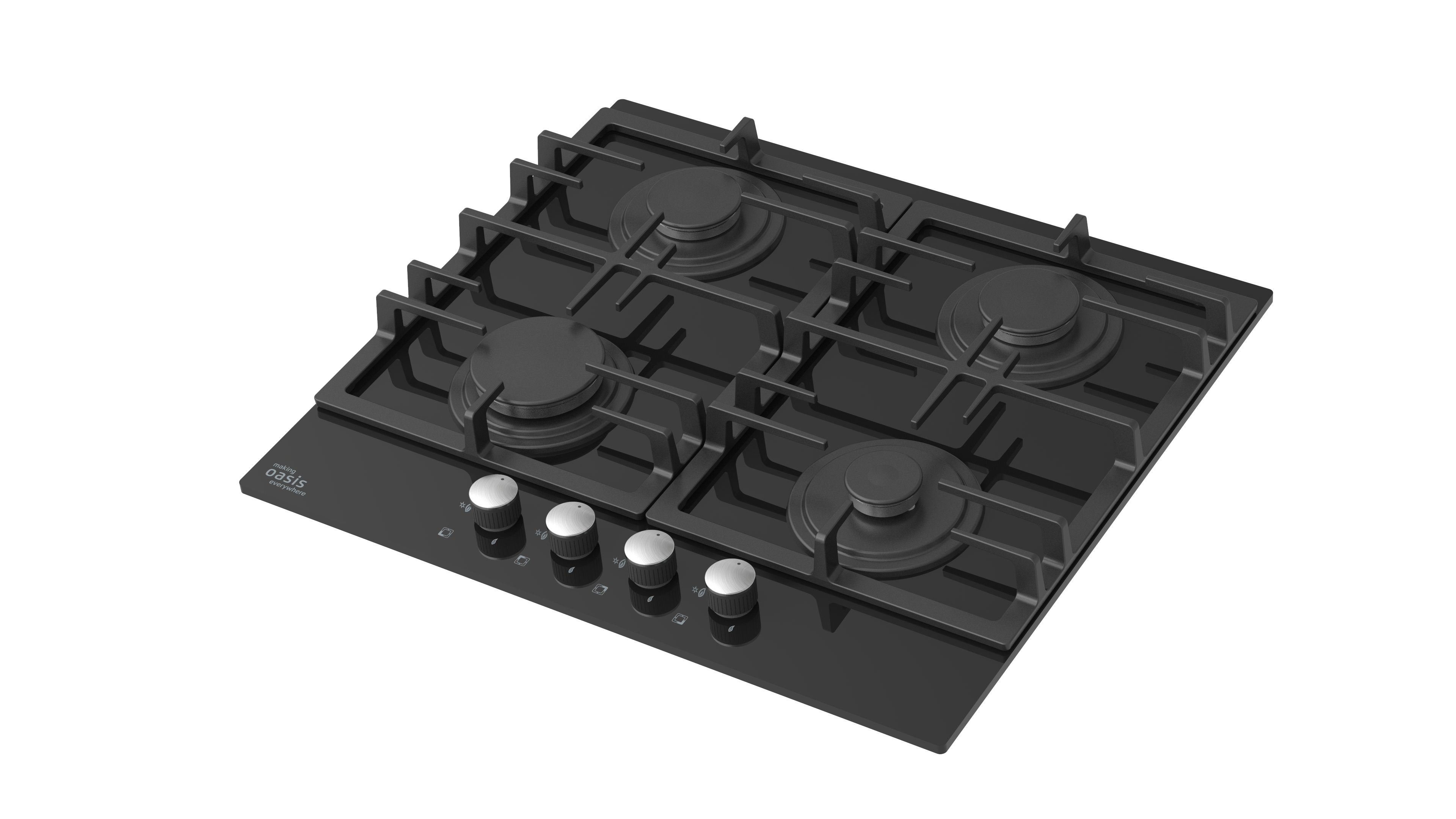 Изображение товара Газовая варочная панель Oasis P-GEB 58 см 4 конфорки черная