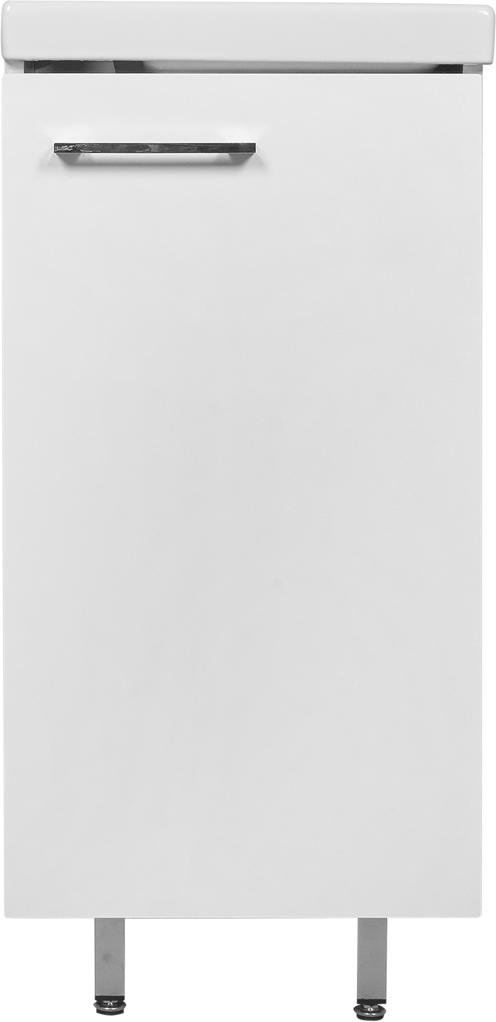 Изображение товара Тумба под раковину Акваль Паола 40 см напольная белая с полкой