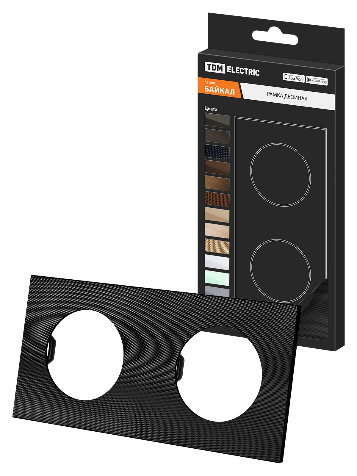 Изображение товара Рамка для розеток и выключателей Tdm electric Байкал 3 поста графит