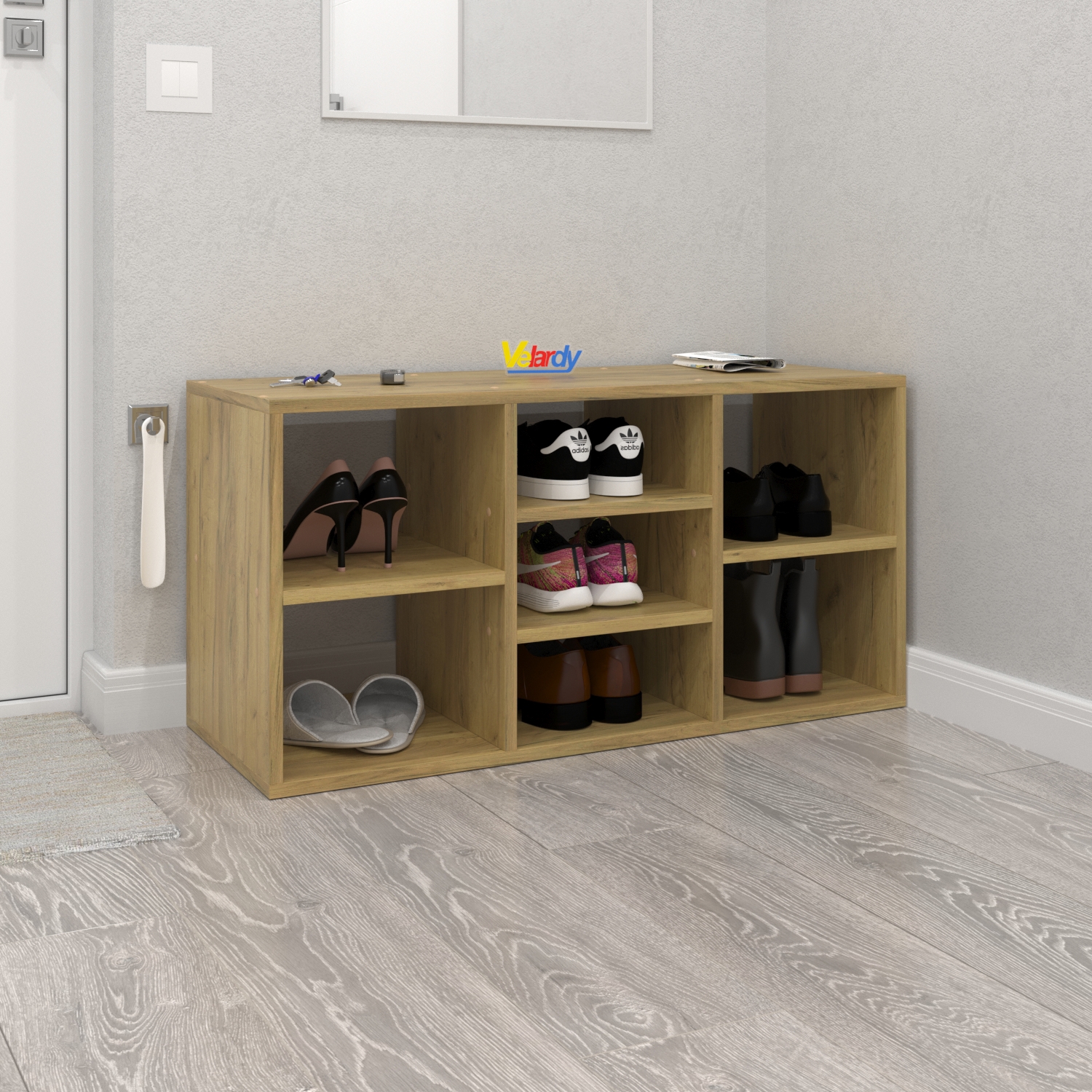 Изображение товара Шкаф для обуви Velardy Home Place Pro 90x45x35 см