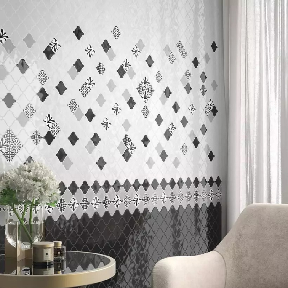 Изображение товара Мозаика Kerama Marazzi Arabesques Shiny 26x30 см белая для кухни и ванной