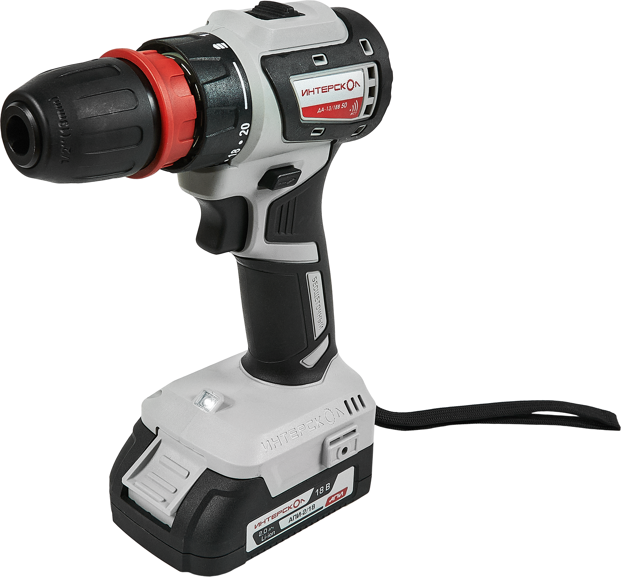 Изображение товара Аккумуляторная дрель-шуруповерт Интерскол ДА-13/18В, 18 В, Li-ion, 2 Ач