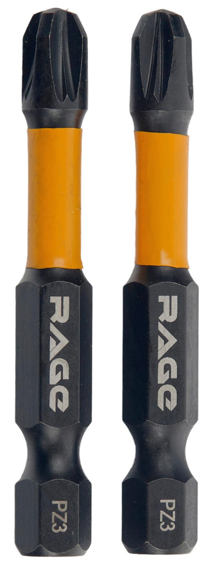 Изображение товара Бита ударная магнитная Rage 554178 PZ3, 50 мм, 2 шт.