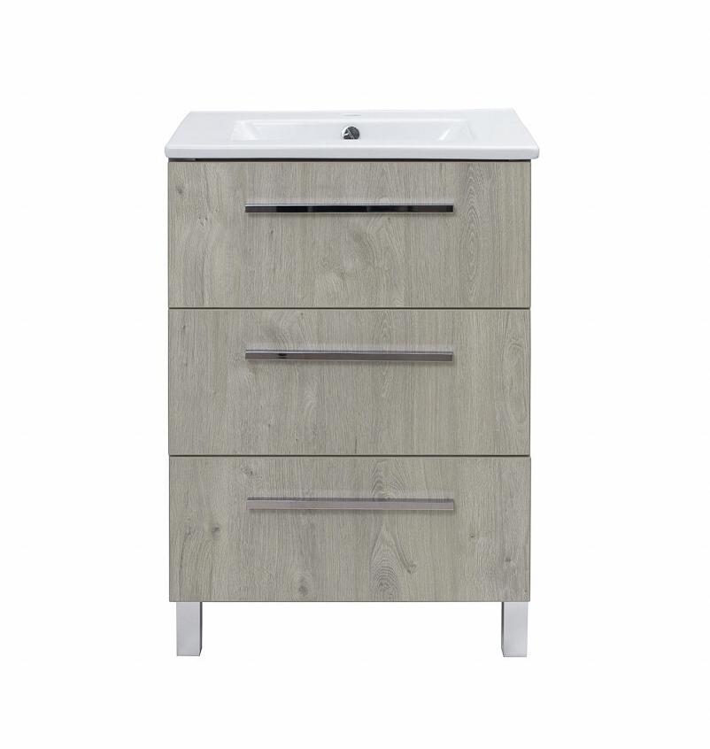 Изображение товара Тумба под раковину Мадрид Квадро 60 см бежевый ЛДСП напольная Россия