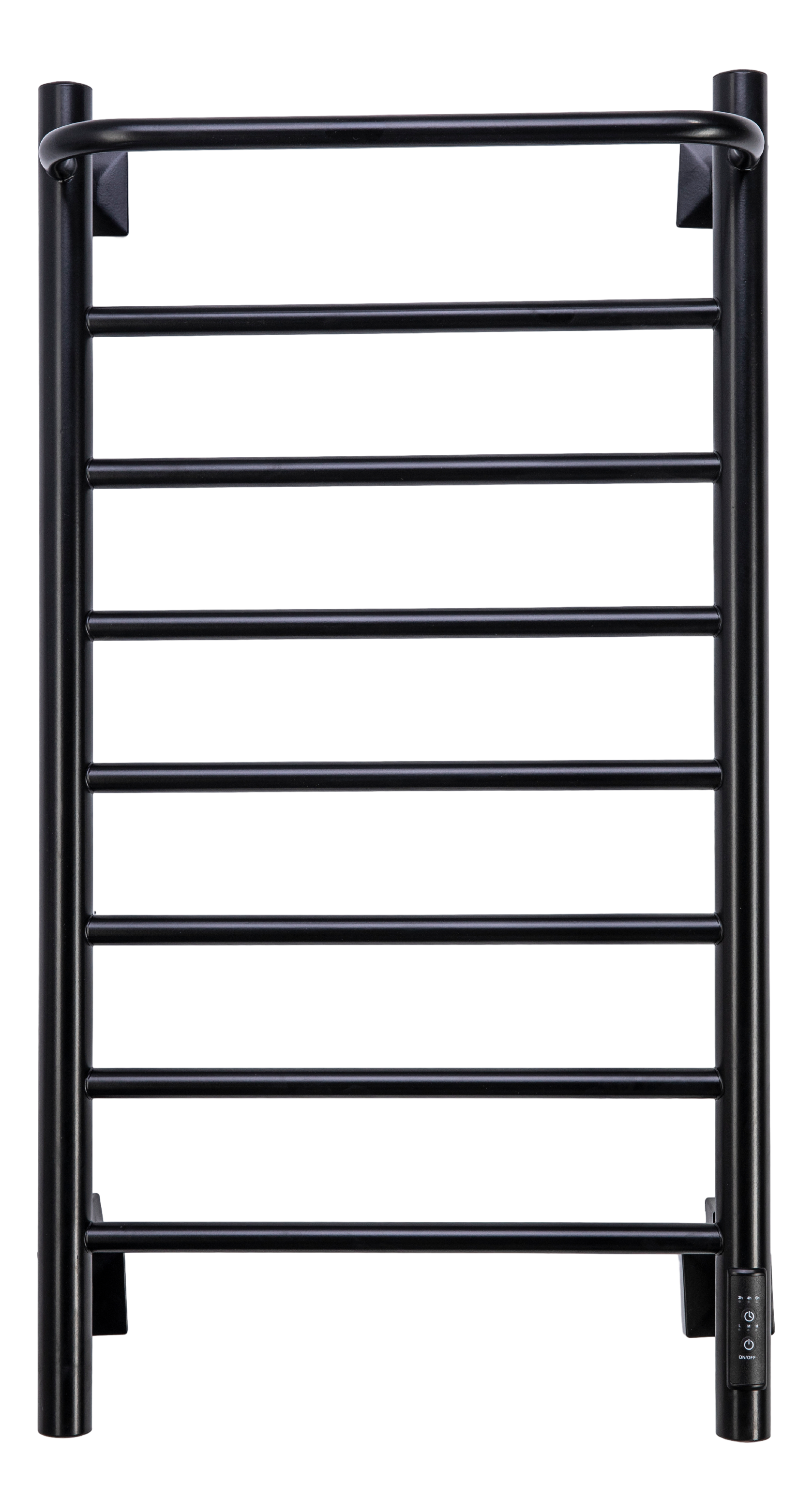 Изображение товара Полотенцесушитель электрический Comfysan Capri 400x800 мм 282 Вт с терморегулятором и полкой лесенка цвет черный