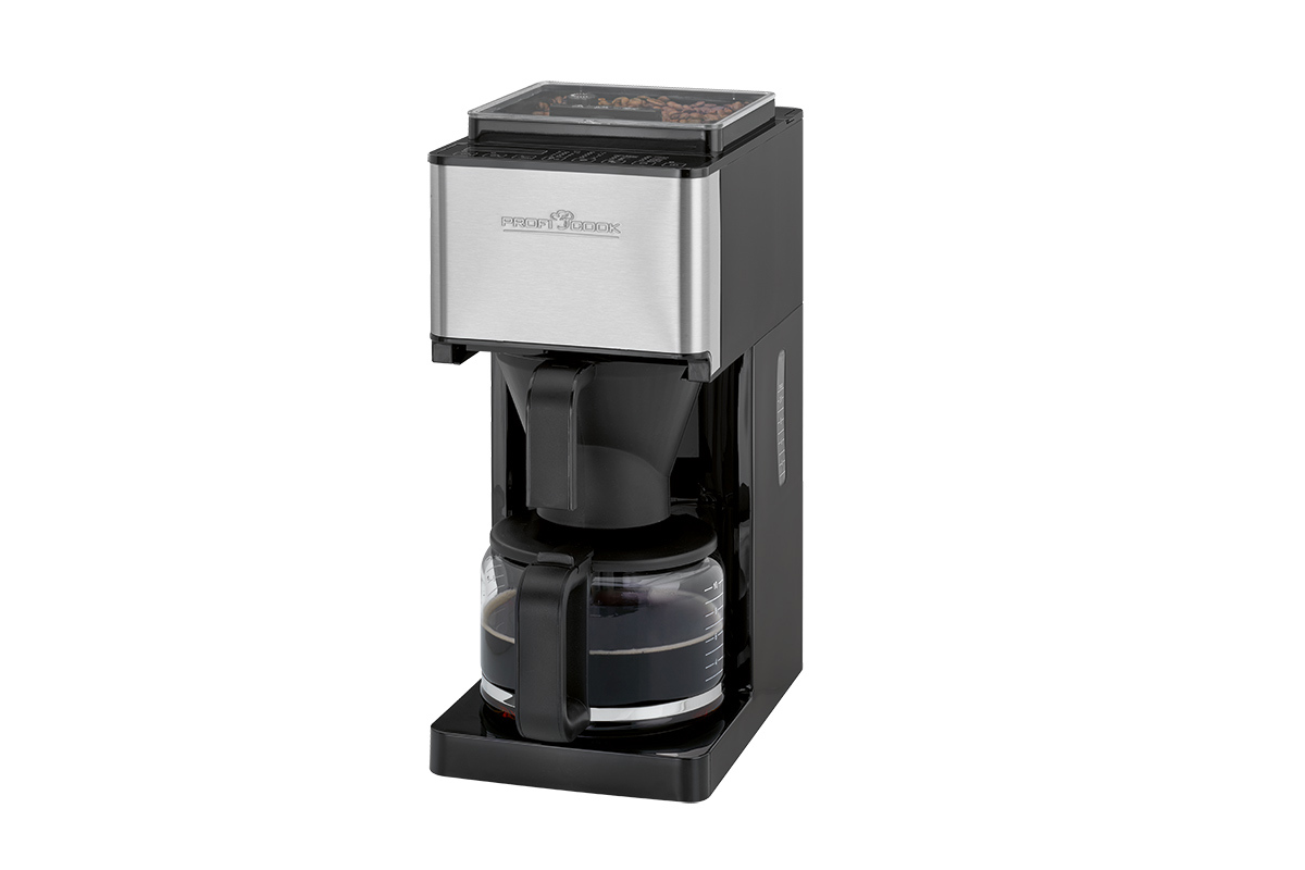 Изображение товара Капельная кофеварка Profi Cook 126254 с кофемолкой, таймером и сенсорным управлением