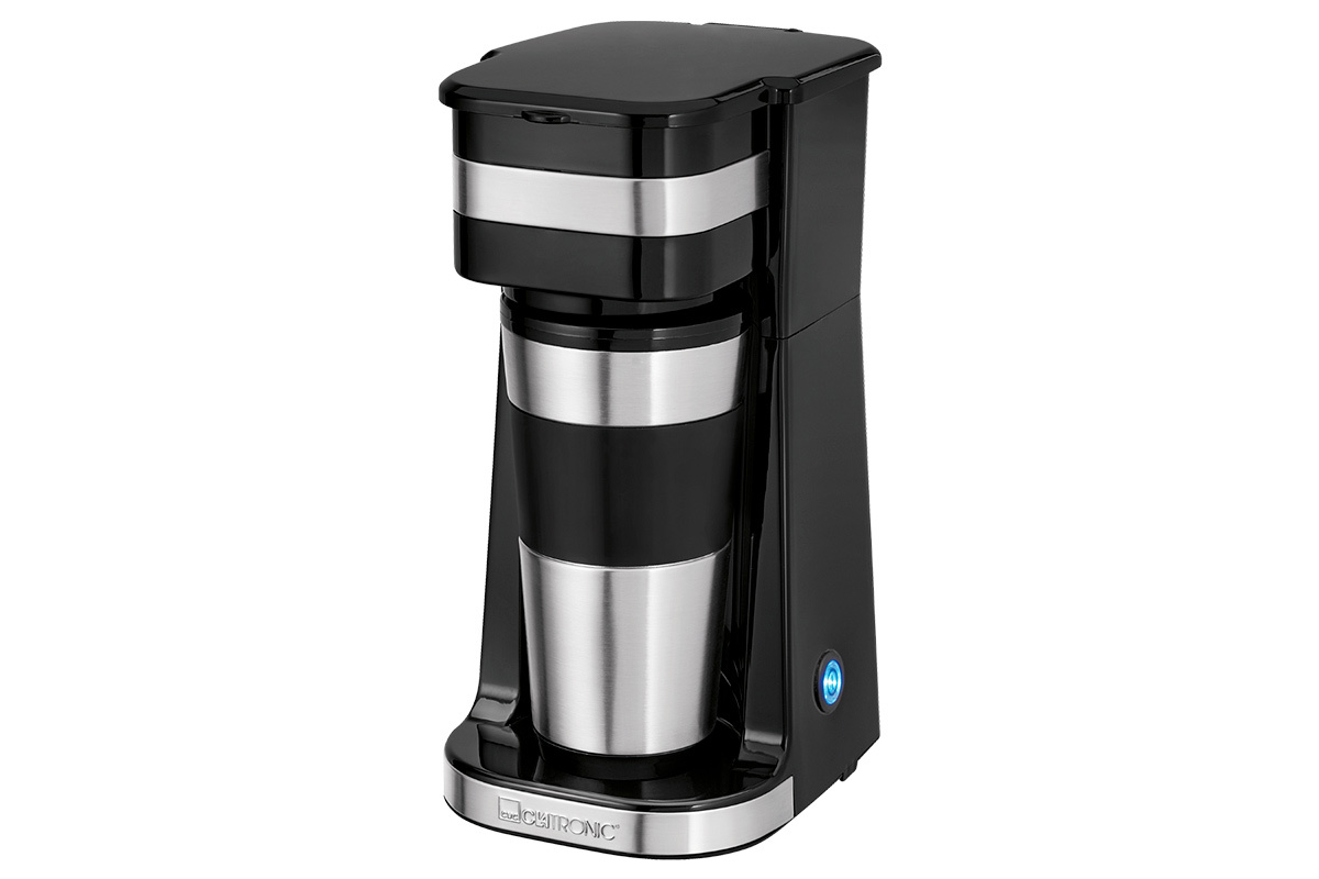 Изображение товара Капельная кофеварка Clatronic KA 3733 Coffee to go Thermo, 1 чашка, нержавейка