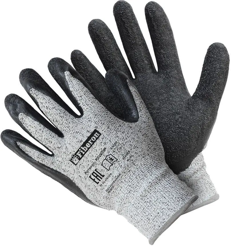 Перчатки латексные Fiberon PSV071P размер 9/L, от порезов