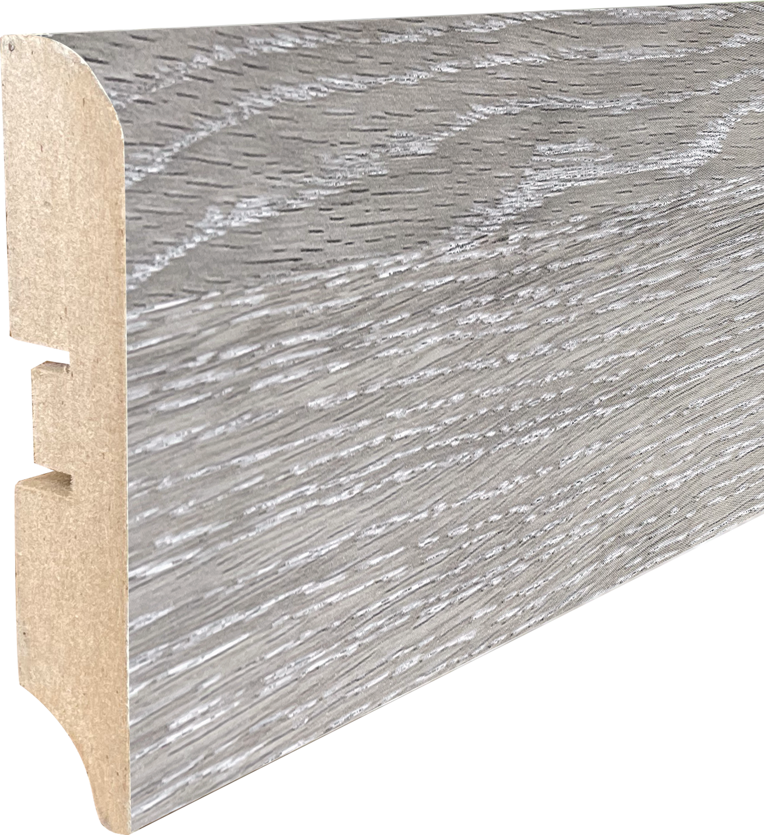 Плинтус МДФ «Клен серебристый» высота 80 мм, длина 2.4 м