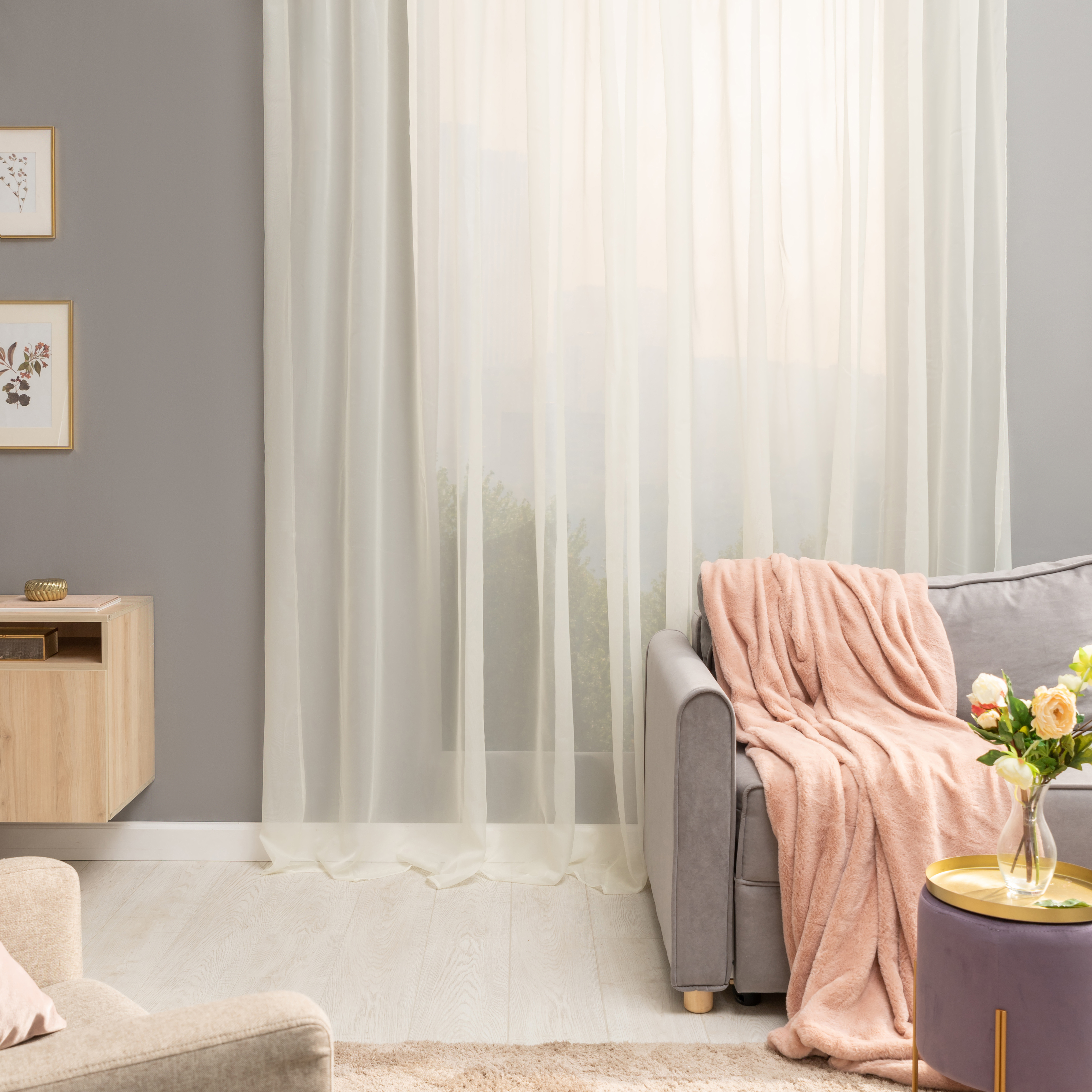 Изображение товара Тюль на ленте Inspire Polyone Cream 500x280 см цвет экрю