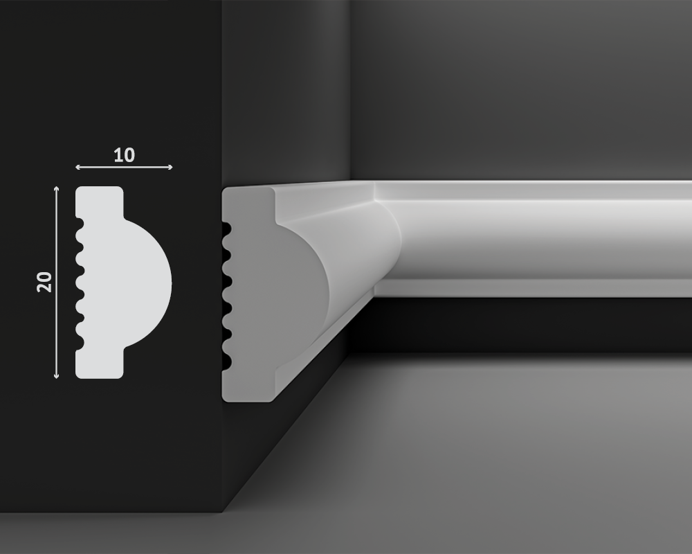 Декоративный настенный молдинг Decostar PolyStyle SG-20/10 полистирол ...