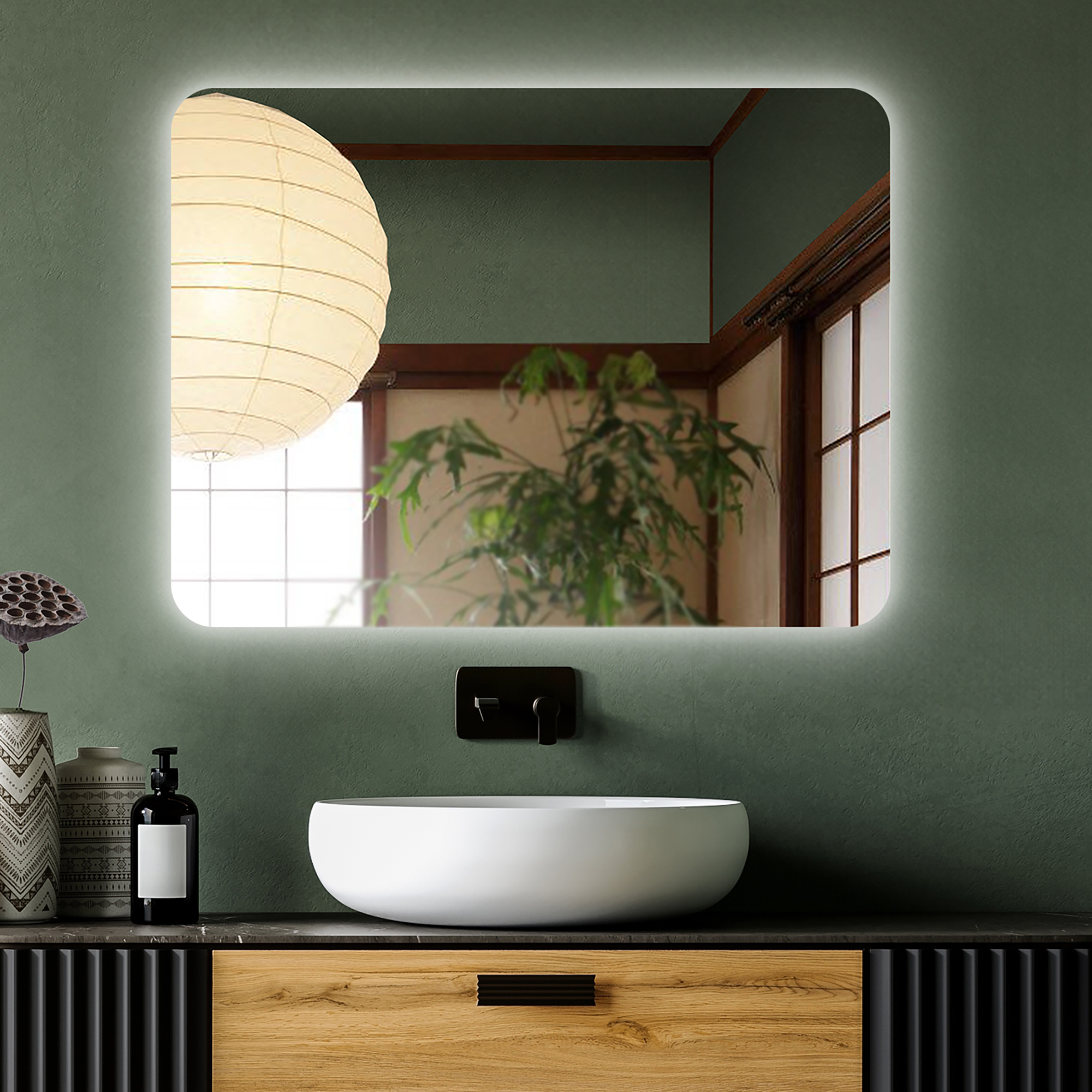 Изображение товара Зеркало для ванной Сингапур DSSN10080 с подсветкой и подогревом 100x80 см