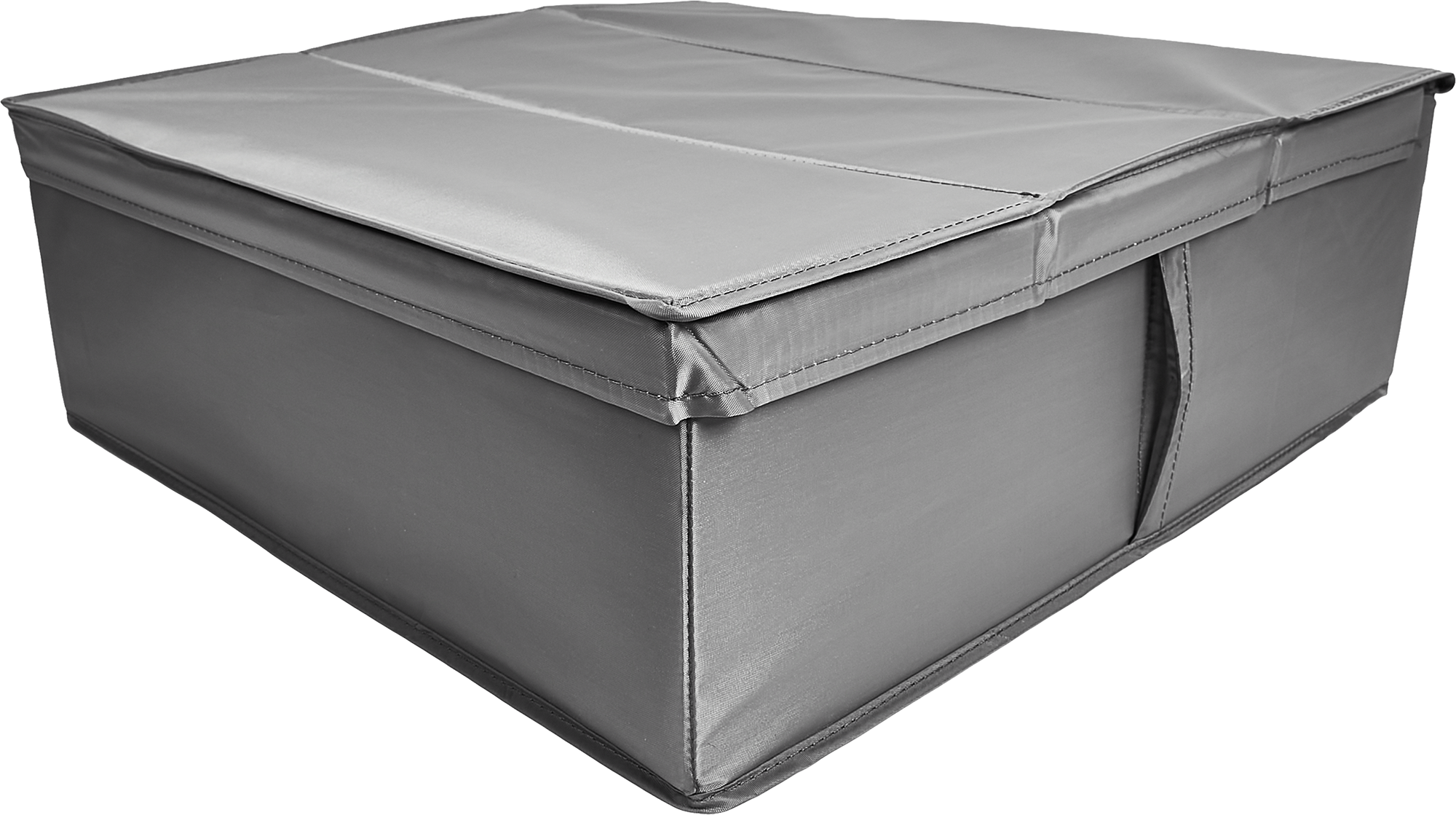 Изображение товара Короб для хранения с крышкой 55x18x52 полиэстер цвет серый