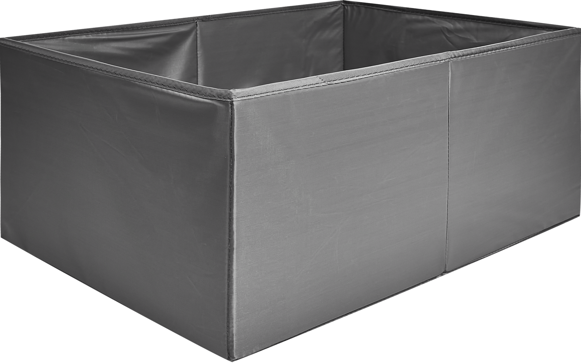 Изображение товара Коробка для хранения без крышки 55x25x39 см из полиэстера серого цвета