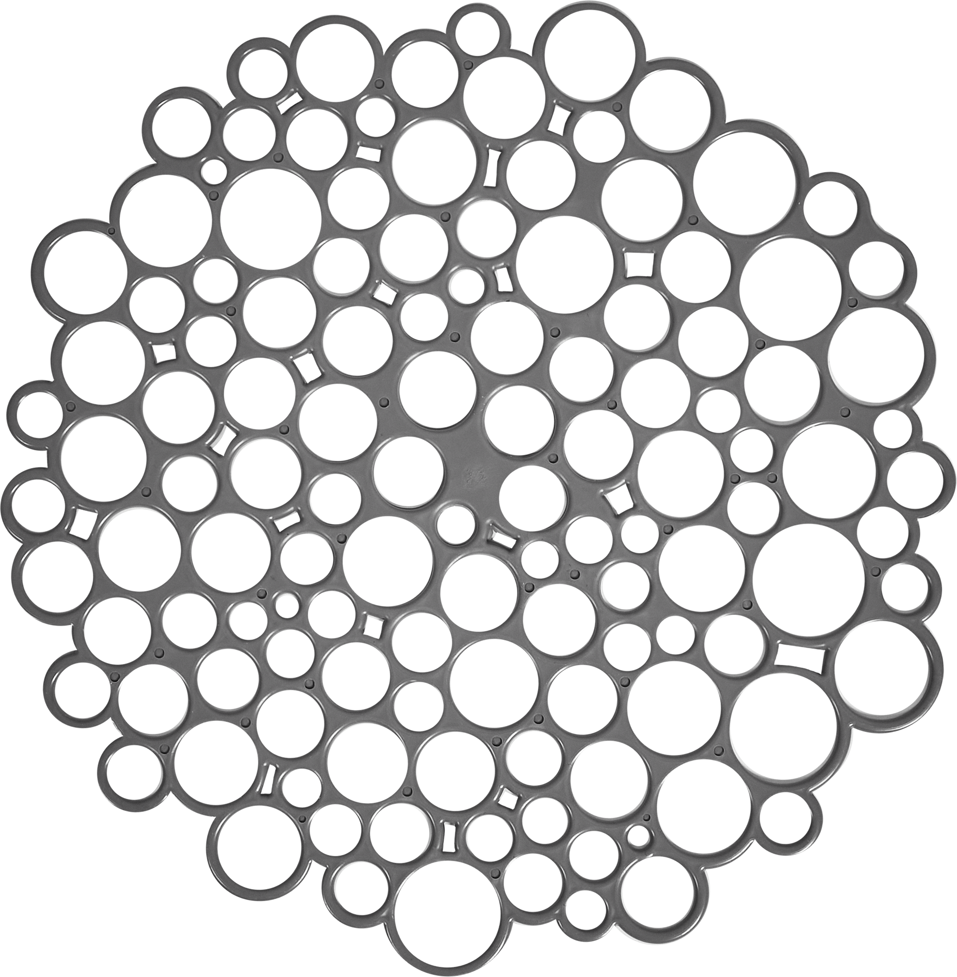 Изображение товара Решетка в мойку 29x29 см пластиковая серого цвета