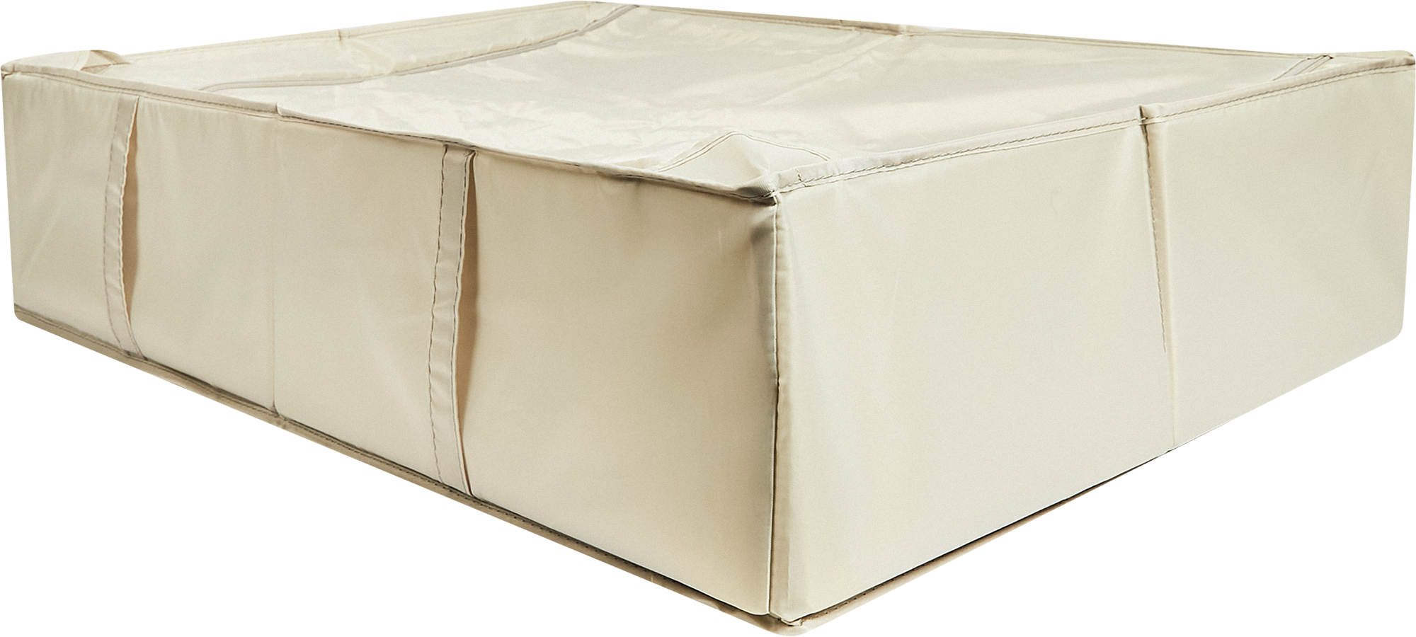 Изображение товара Короб для хранения с крышкой 72x18x52 см из полиэстера бежевый