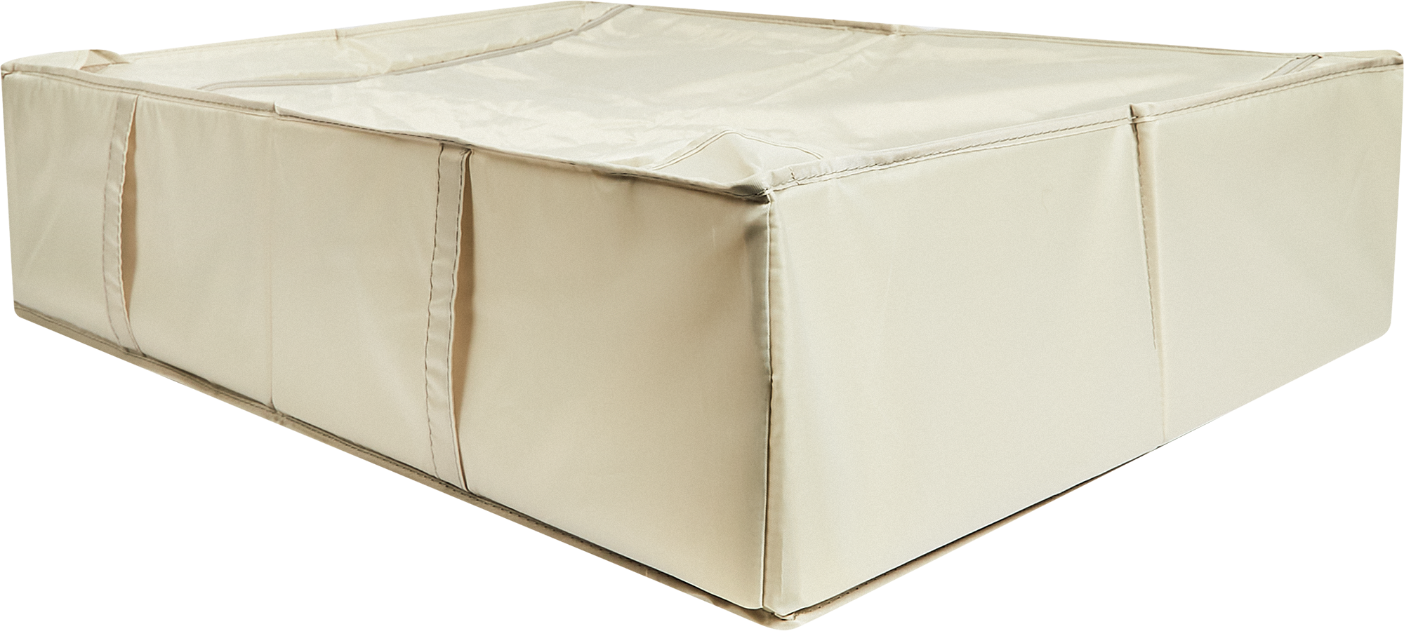 Короб для хранения с крышкой 72x18x52 см полиэстер цвет бежевый