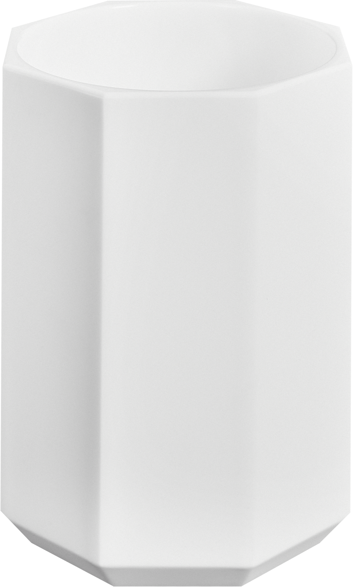 Изображение товара Стакан для зубных щёток Swensa Grid пластик цвет белый