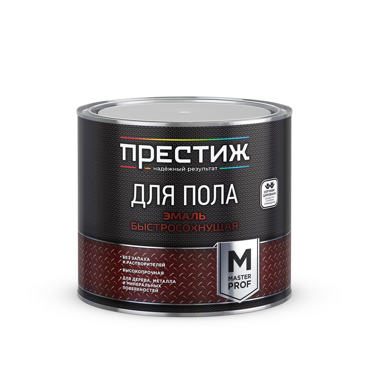 Изображение товара Эмаль для пола Престиж быстросохнущая полуглянцевая красно-коричневая 1.9 кг
