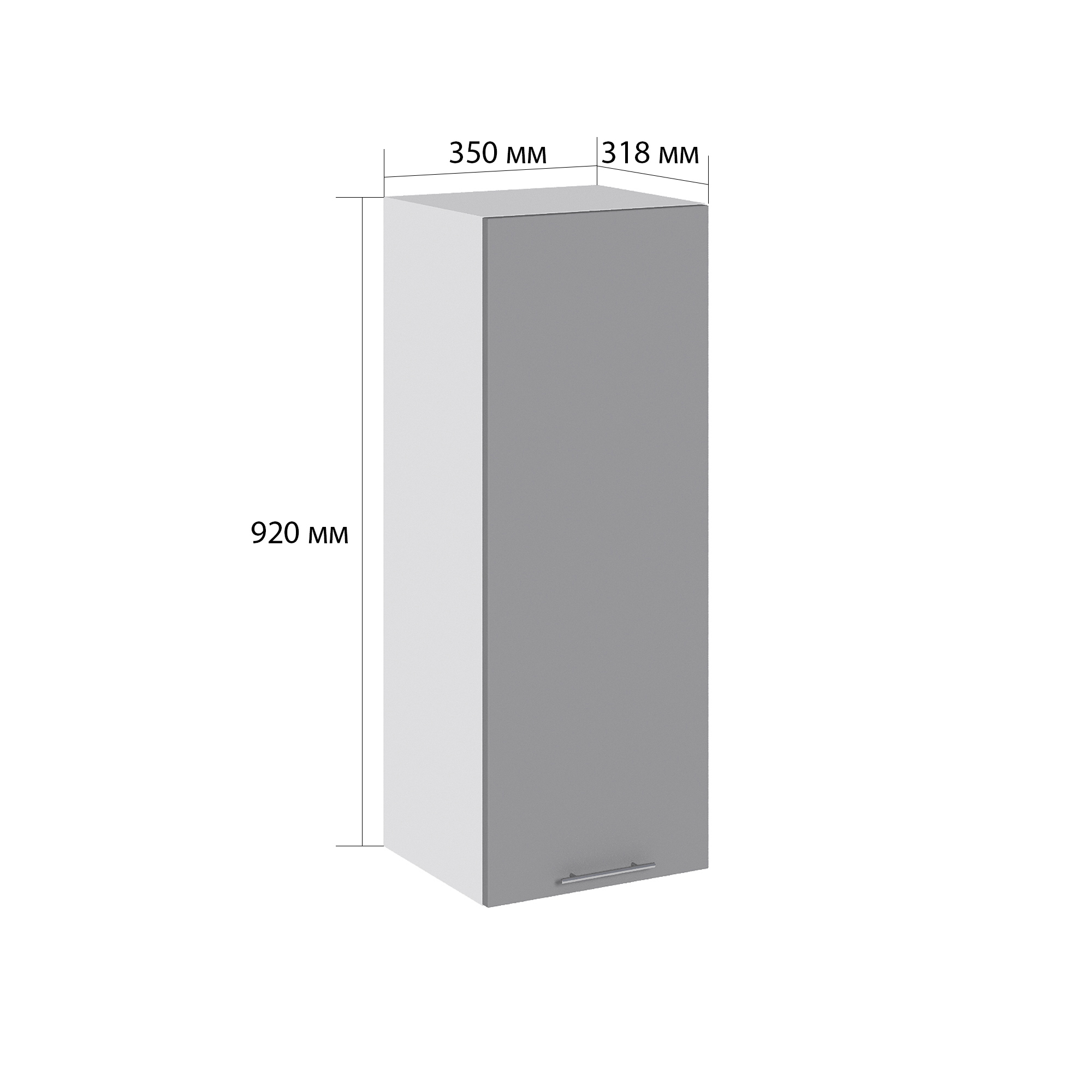 Изображение товара Навесной шкаф Валерия Сурская мебель 35x92x31.8 см монблан софт