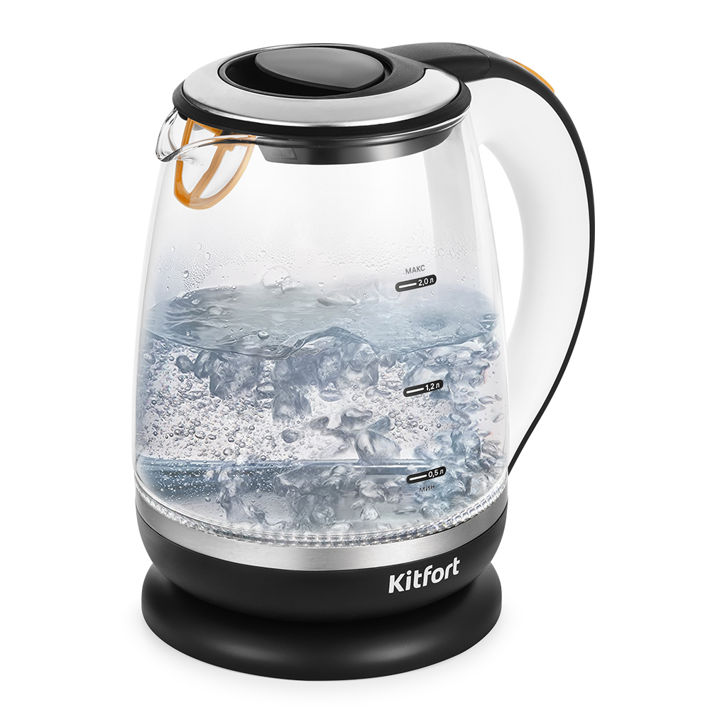 Изображение товара Электрический чайник Kitfort КТ-6199 2 л стекло цвет черный