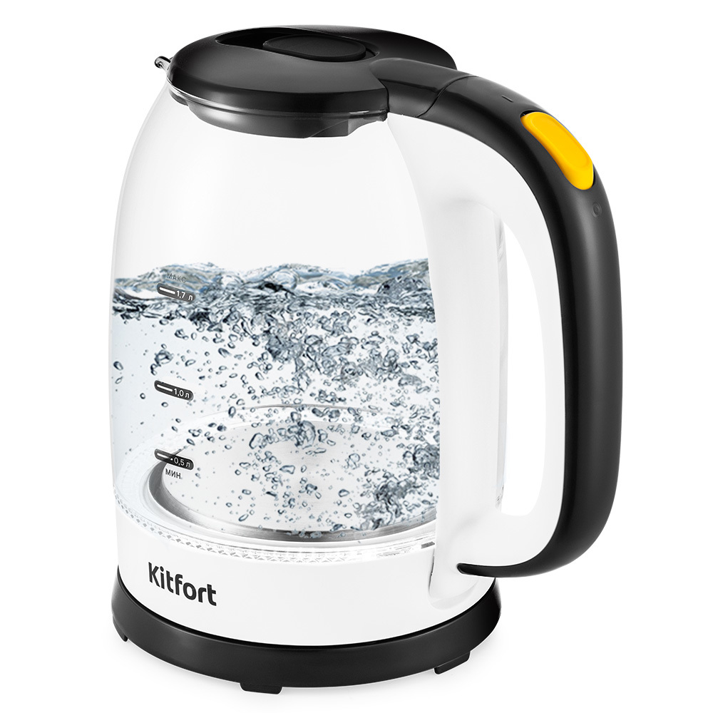 Изображение товара Электрический чайник Kitfort КТ-6192 1.7л стекло черный с подсветкой