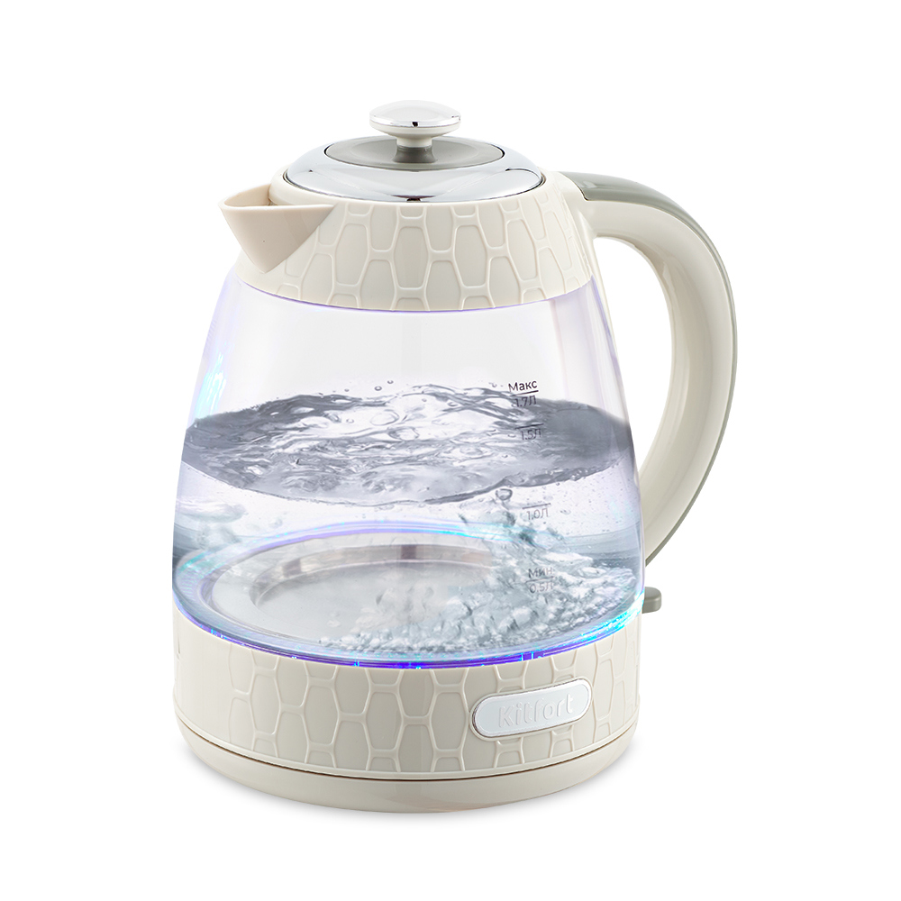 Изображение товара Электрический чайник Kitfort КТ-6622 1.7 л стекло цвет бежевый
