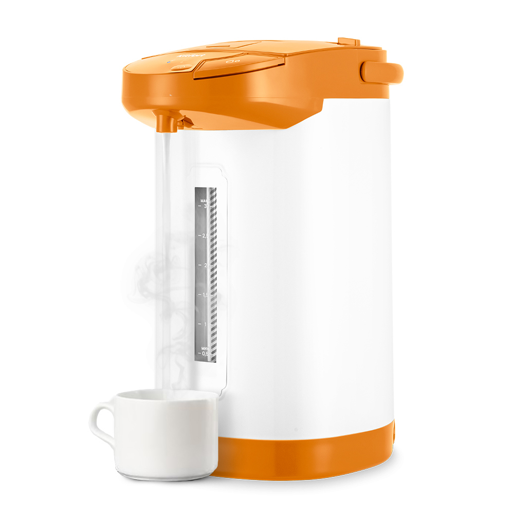 Изображение товара Электрический термопот KITFORT КТ-2511-2 3.7 л двойные стенки оранжевый