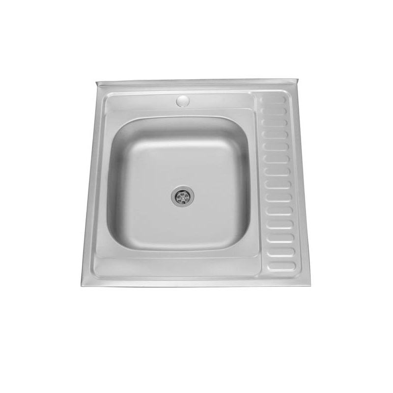 Изображение товара Мойка для кухни Владикс 26128 60x50 см из нержавеющей стали с левым выпуском