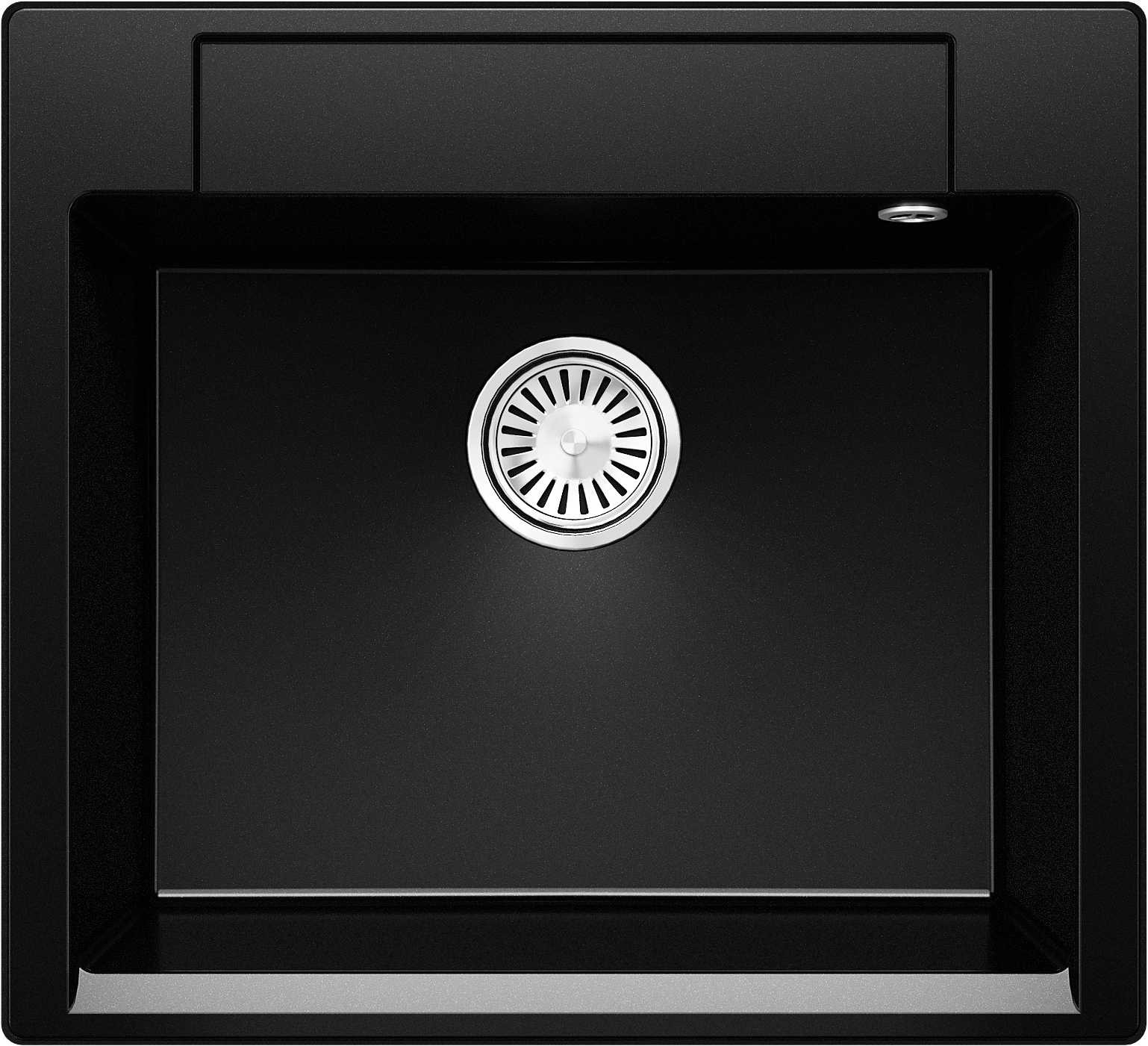 Изображение товара Мойка кухонная врезная POLYGRAN Argo-560 из искусственного мрамора черная