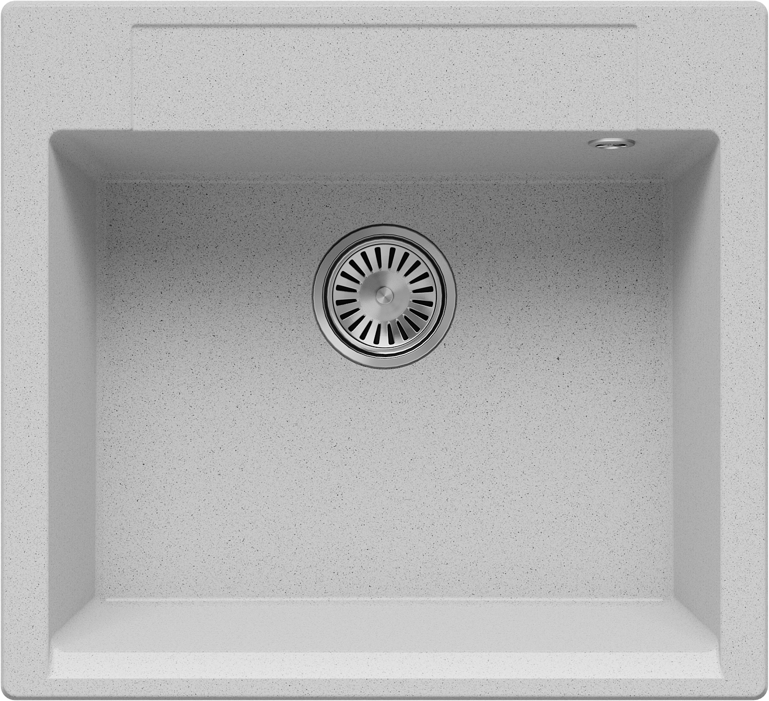 Изображение товара Мойка кухонная врезная Polygran Argo-560 из искусственного мрамора 51x56 см светло-серая