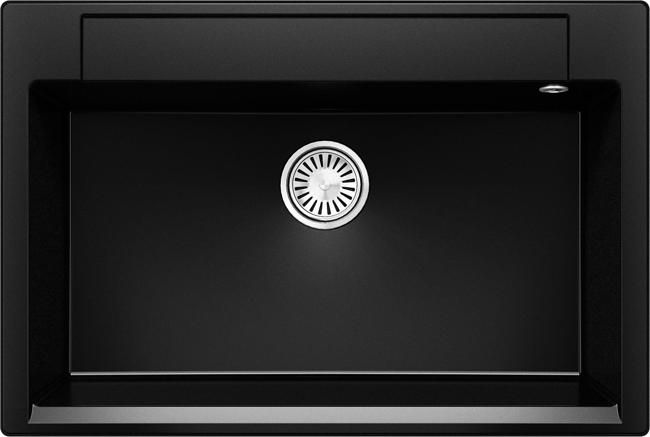 Изображение товара Мойка кухонная врезная Polygran Argo-760 черный матовый 51x76 см