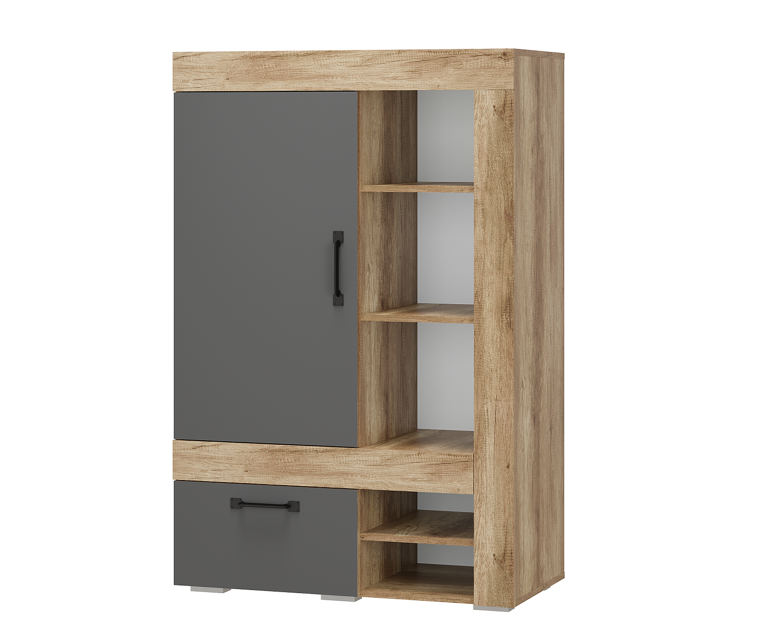 Изображение товара Шкаф распашной Bts 90.2x137.6x46 см ЛДСП цвет дуб каньон/графит