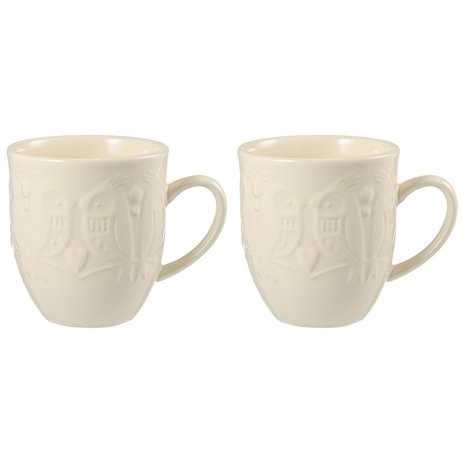 Изображение товара Набор кружек 500 мл Liberty Jones Birds Of Paradise из керамики, кремовые, 2 шт
