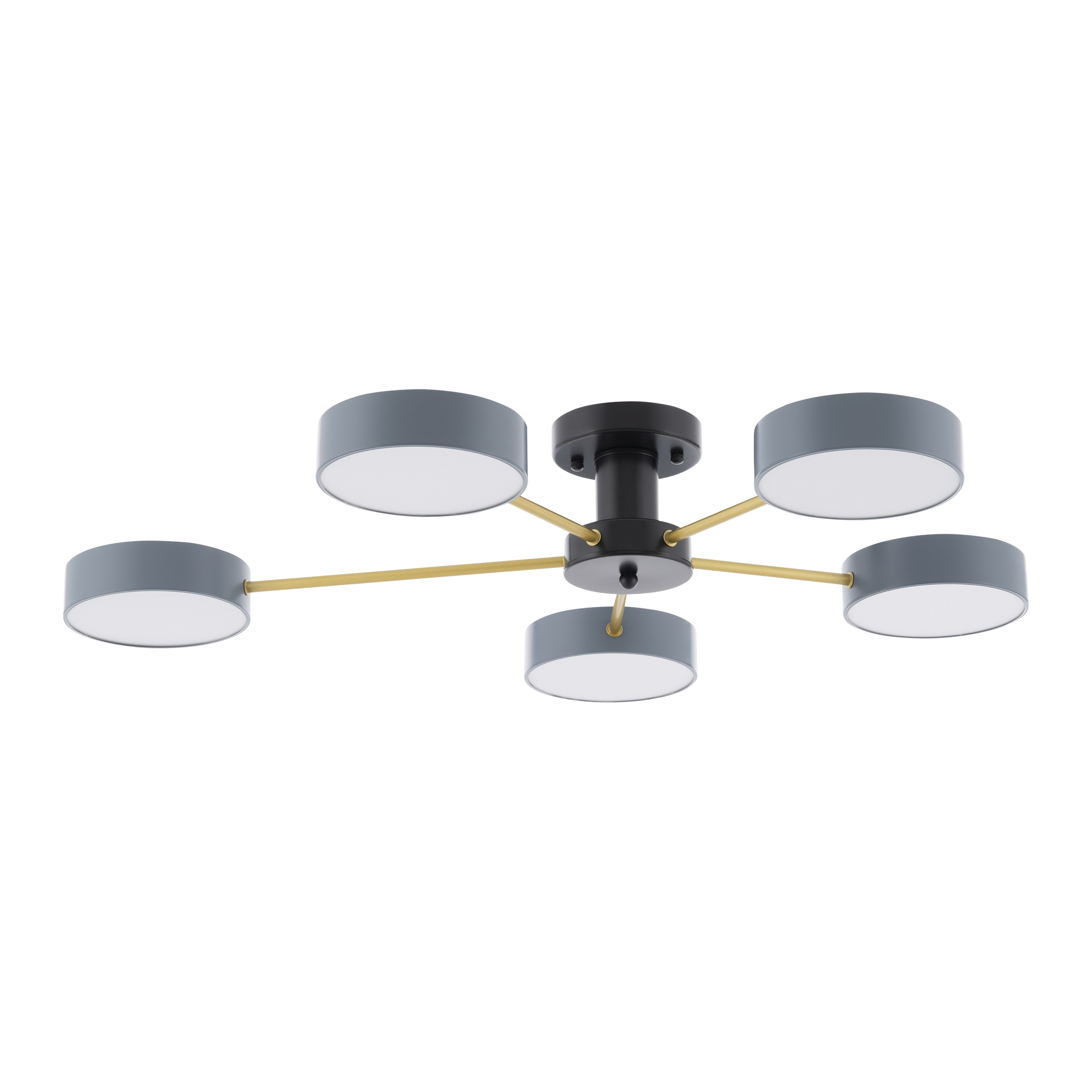 Изображение товара Люстра потолочная светодиодная Arte Perfetto Luce 3325.7113.5.bk-gr Черный белый свет