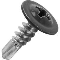 Изображение товара Саморезы по металлу с пресс-шайбой со сверлом оцинкованные RAL 7024 4.2x13 320 шт.