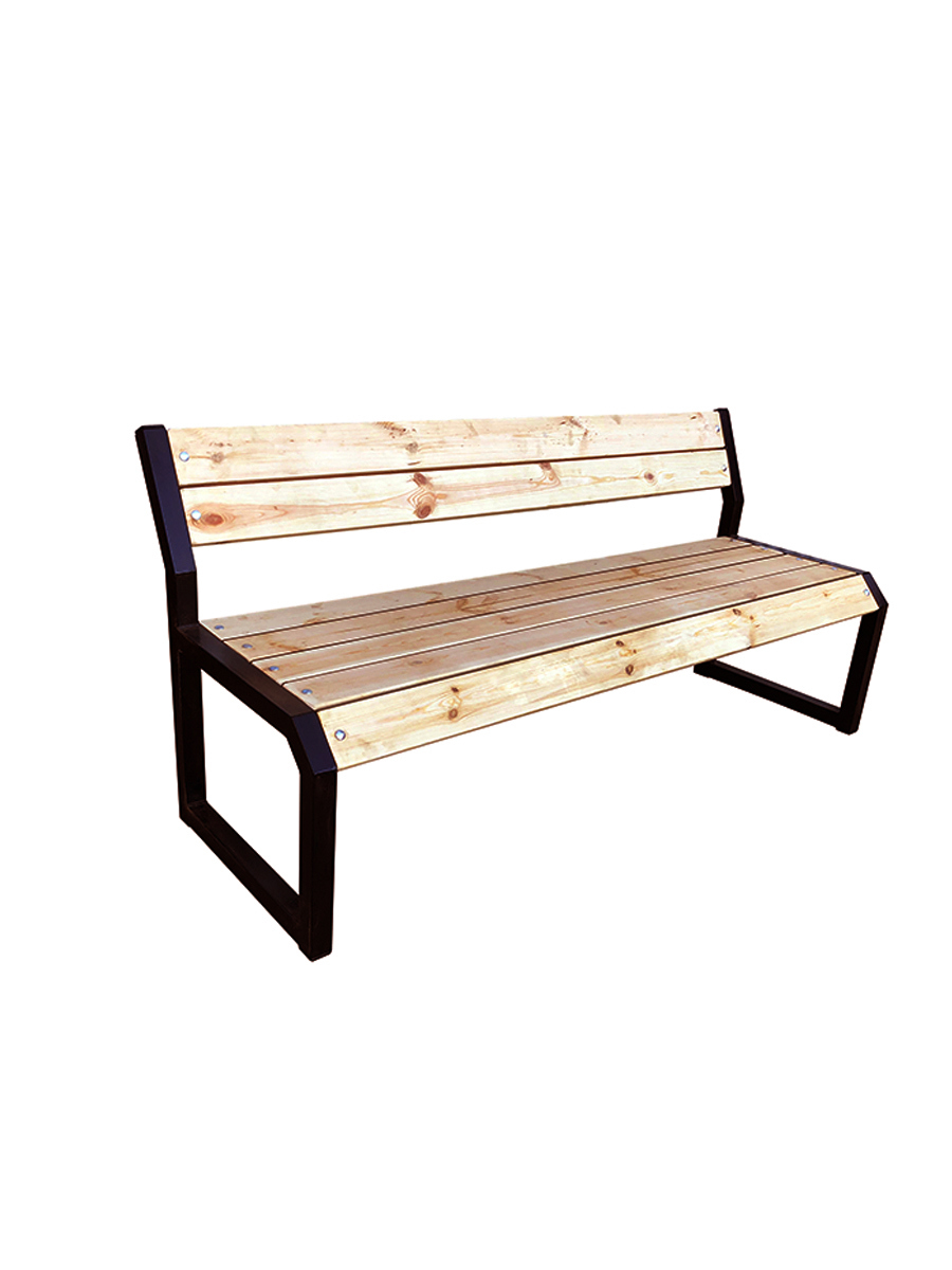 Изображение товара Садовая скамья M-group 150 см деревянная металлическая уличная стильная Россия