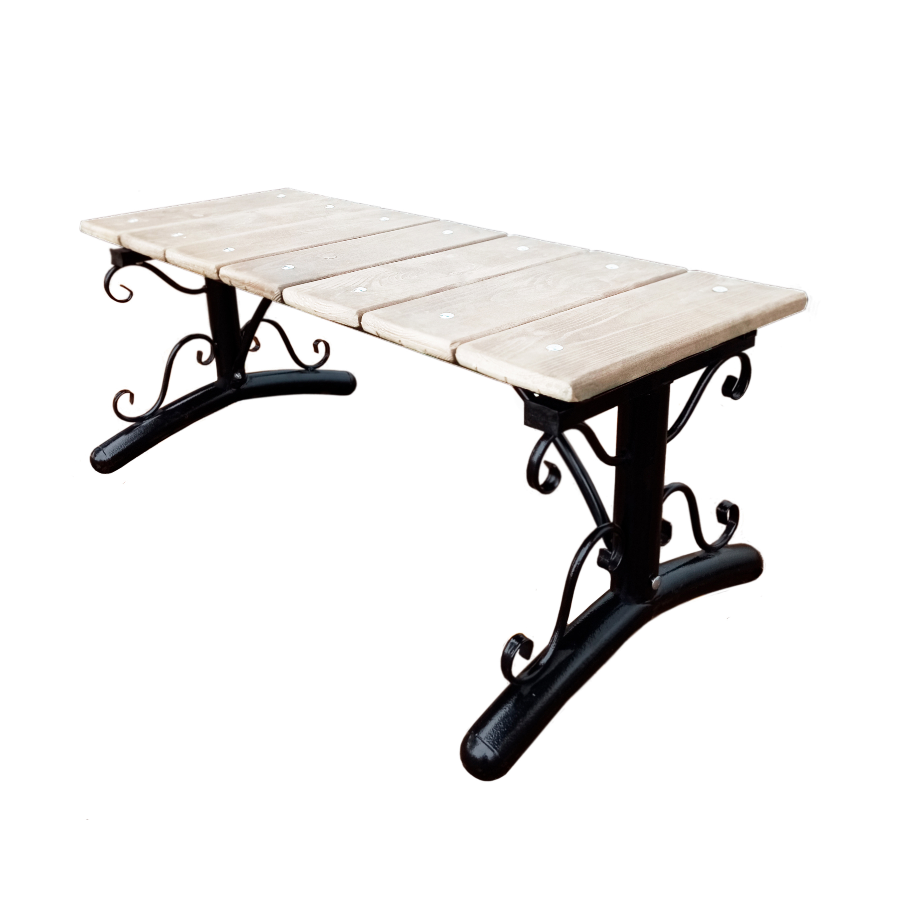 Изображение товара Скамья садовая M-group 104 см x 55 см x 39 см металл черный