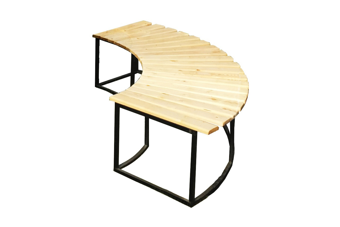 Изображение товара Садовая скамья M-group 230 см черная из металла для дачи и парка