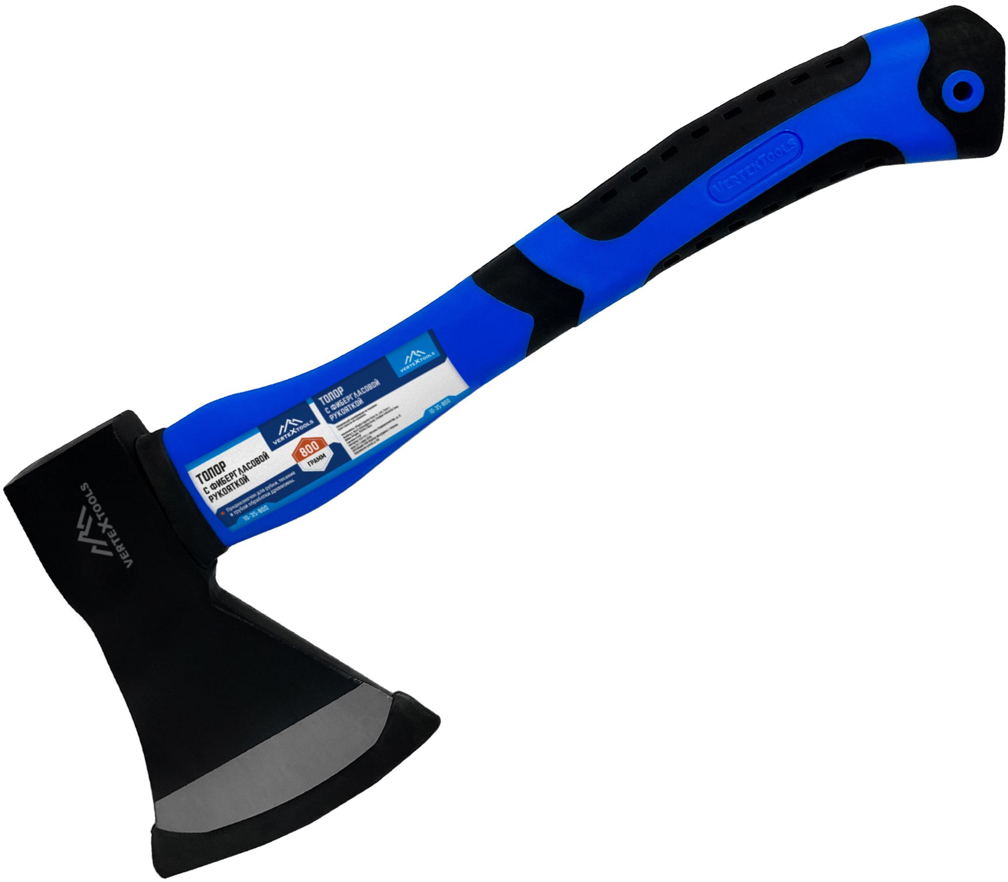 Изображение товара Топор Vertextools 10-35-800 800 г рукоятка фиберглассовая 37 см Изображение товара Топор Vertextools 10-35-800 800 г рукоятка фиберглассовая 37 см