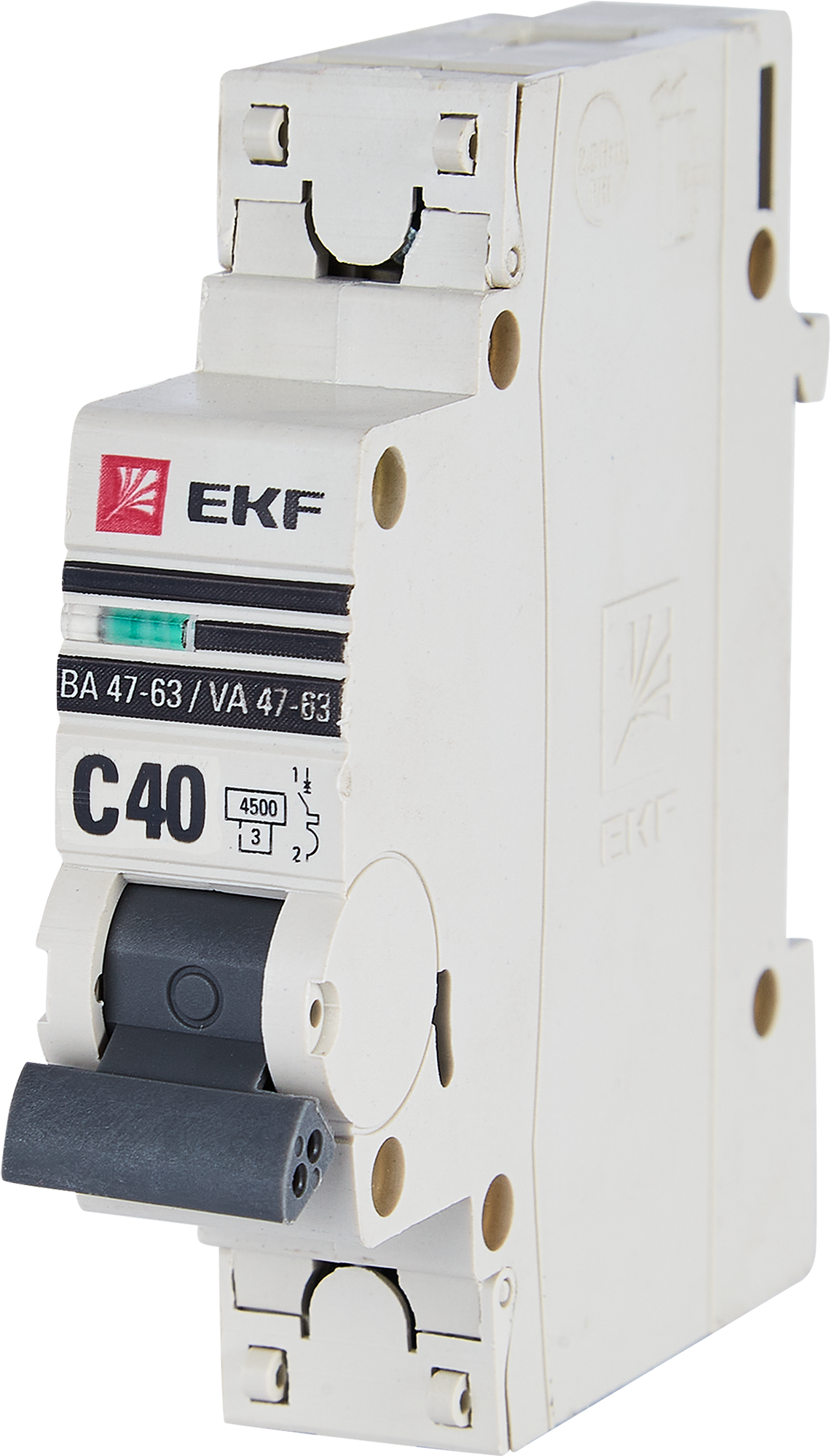 Изображение товара Автоматический выключатель EKF ВА47-63 1P C40 A 4.5 кА