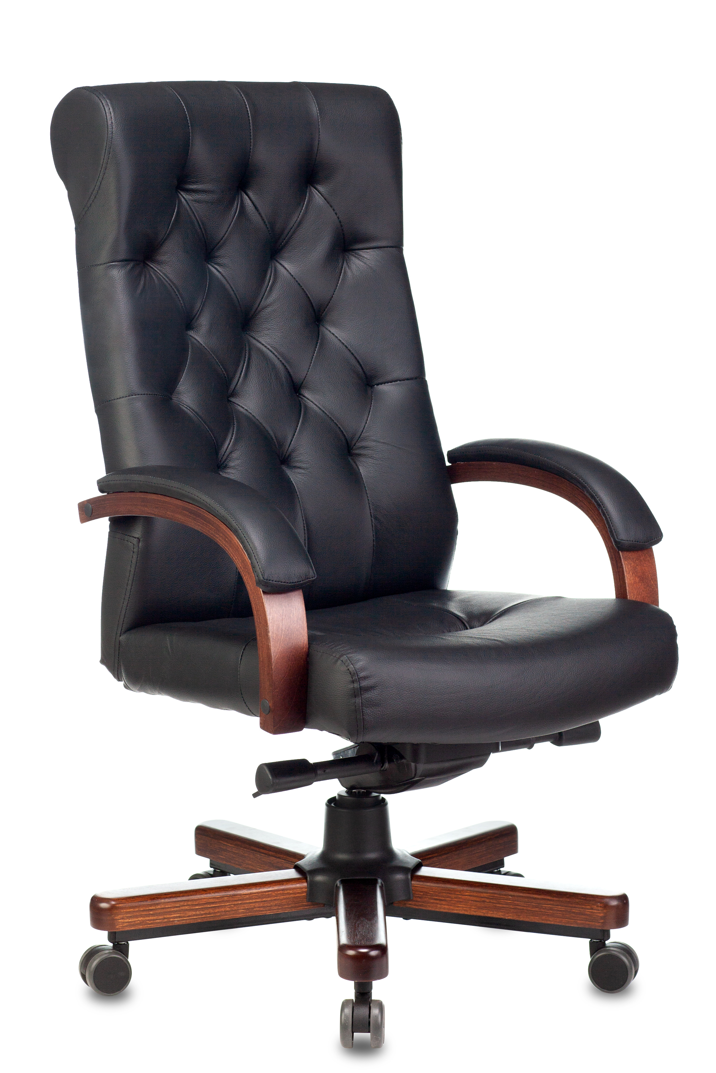 Изображение товара Офисное кресло Бюрократ T-9928 Walnut кожа черный регулируемое комфортное