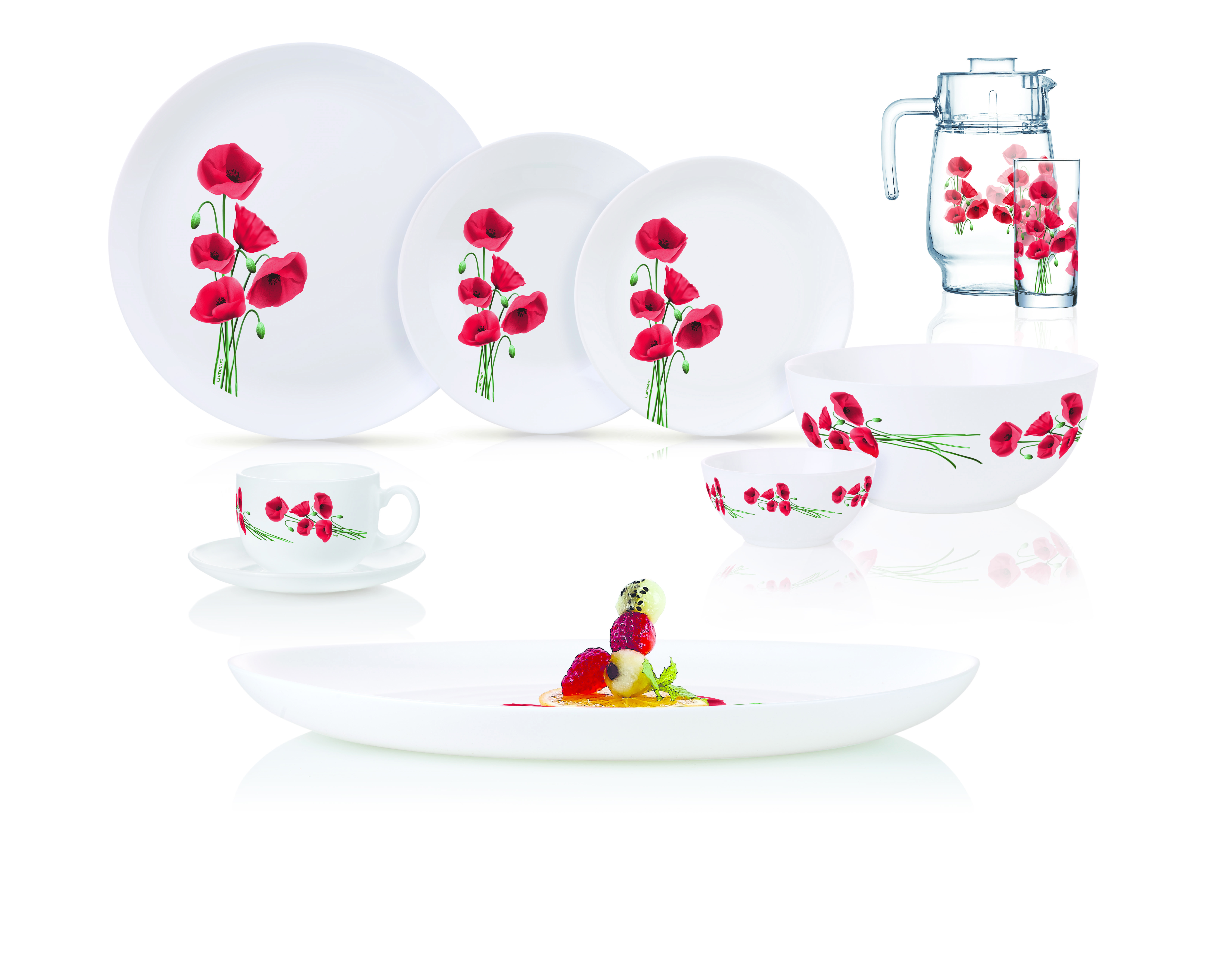 Изображение товара Столовый сервиз 46 предметов 6 персон Luminarc P6103 стекло цвет белый