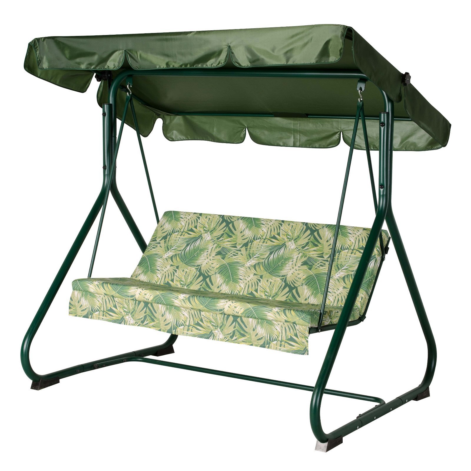 Изображение товара Качели садовые Simaland 4939097 Рондо 3-х местные до 150 кг зеленый