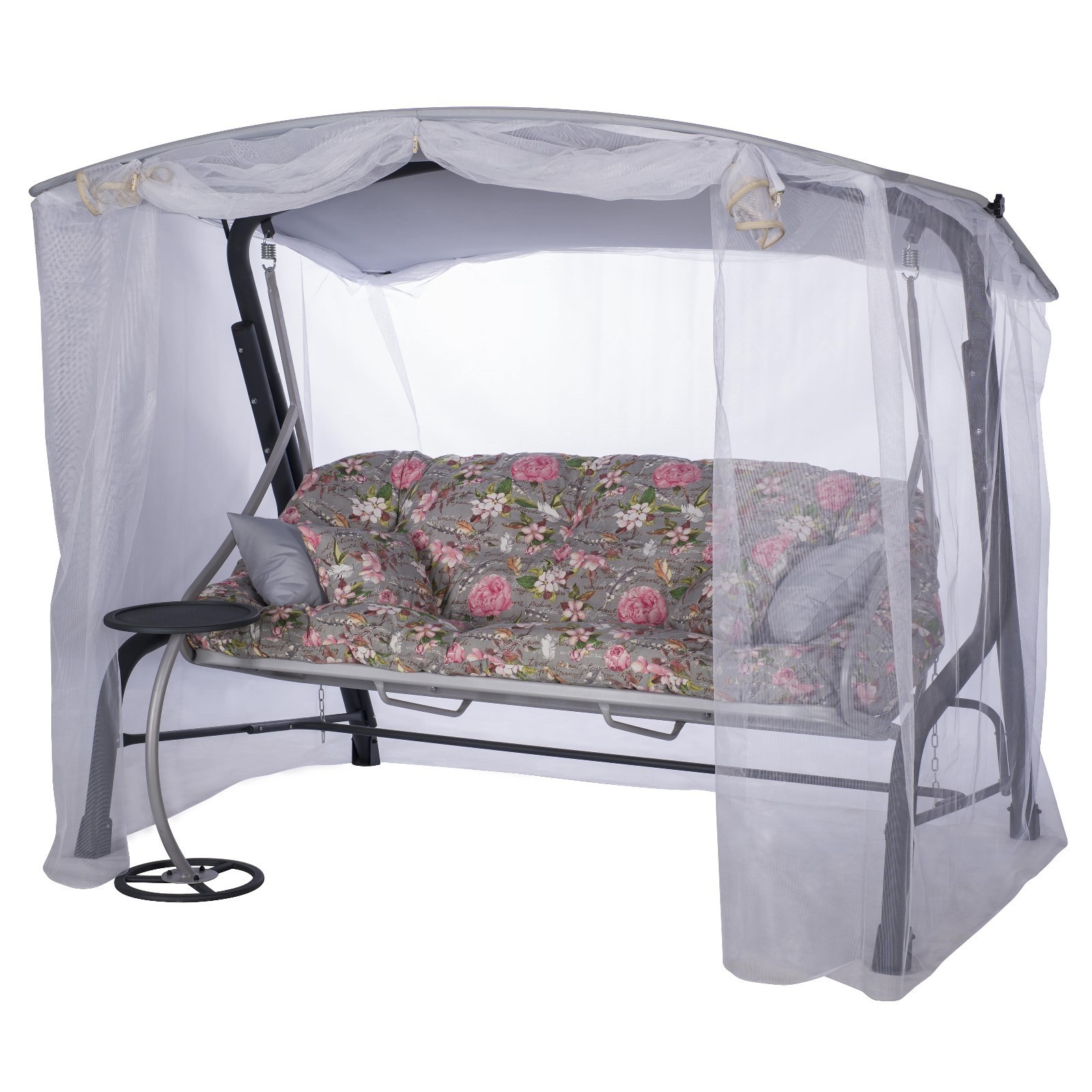 Изображение товара Качественные садовые качели Версаль с антимоскитной сеткой и тентом 2 места