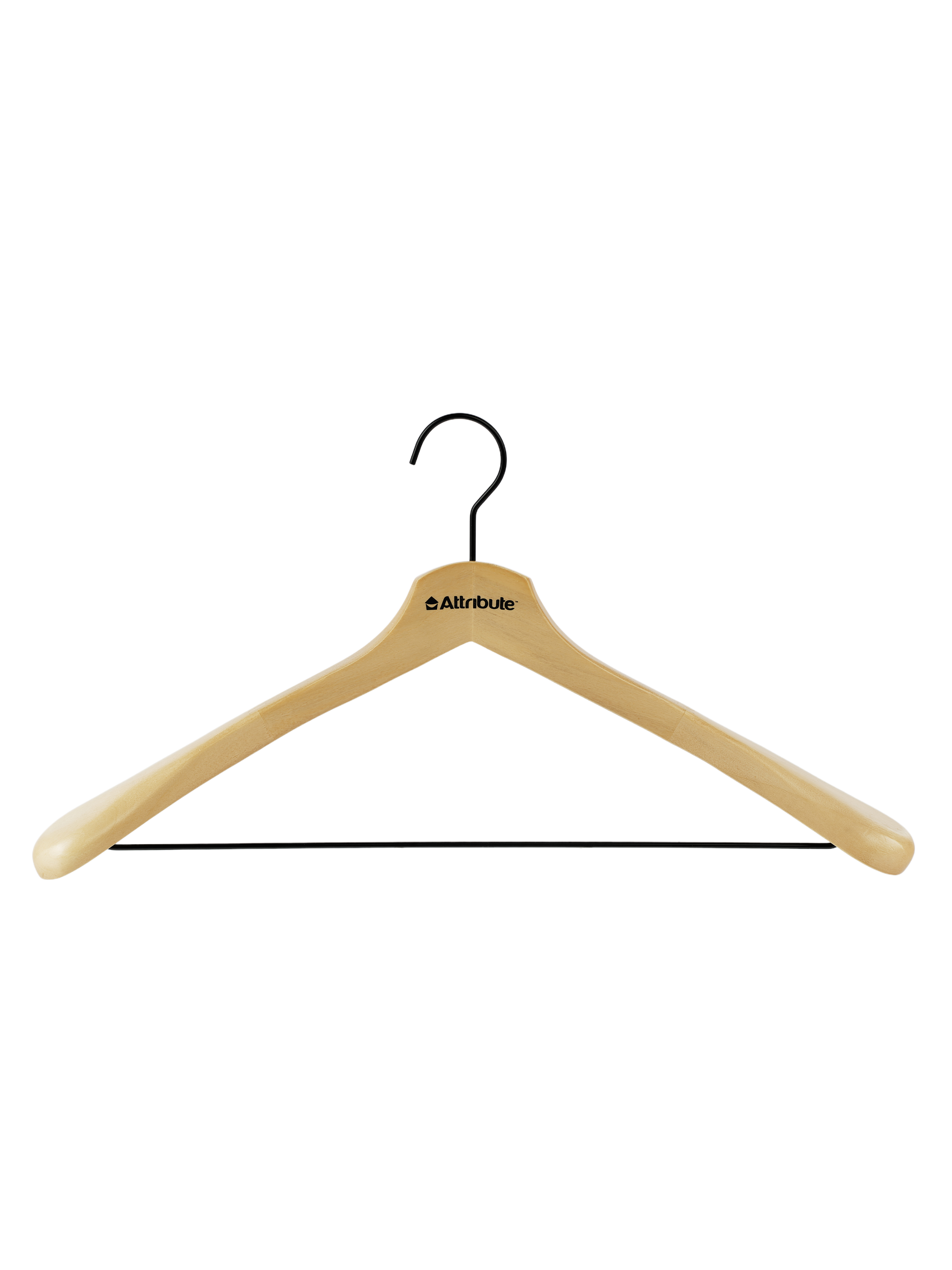 Изображение товара Плечики Attribute hanger 4.5x24x44.5 см дерево/металл цвет бежевый Изображение товара Плечики Attribute hanger 4.5x24x44.5 см дерево/металл цвет бежевый